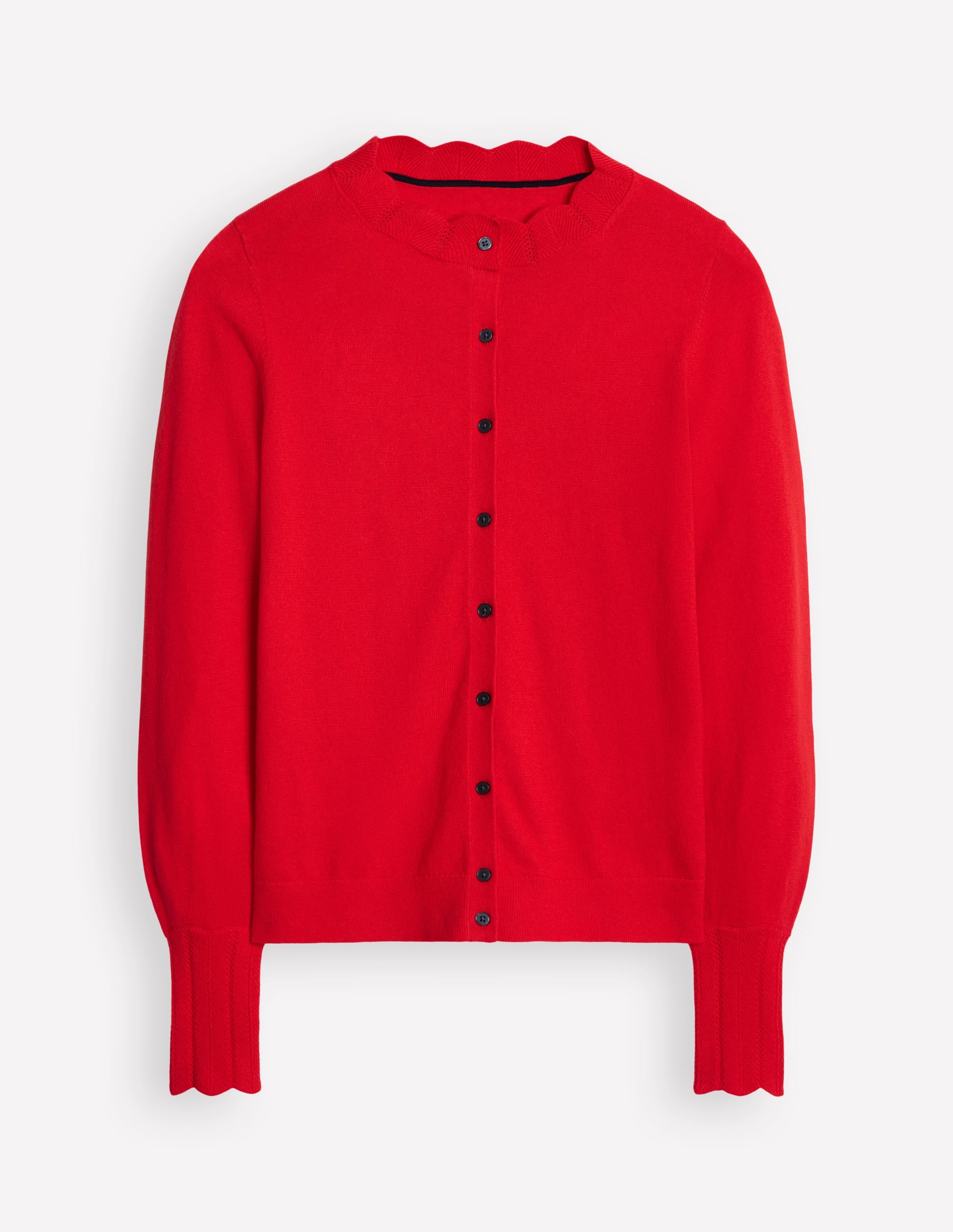 Imi Scalloped Cardigan-Rouge Red - Image 6