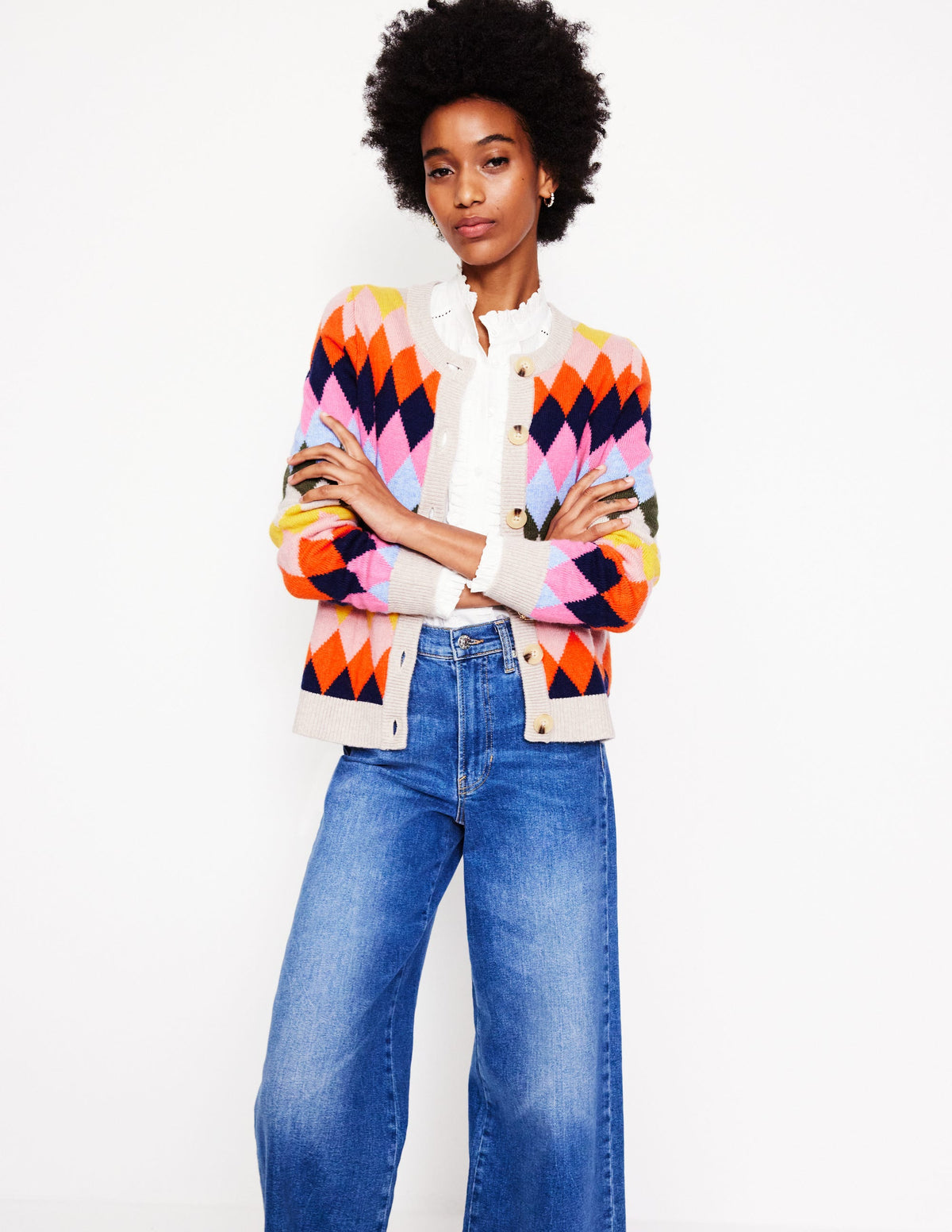 Patterned Cardigan-Multi-1