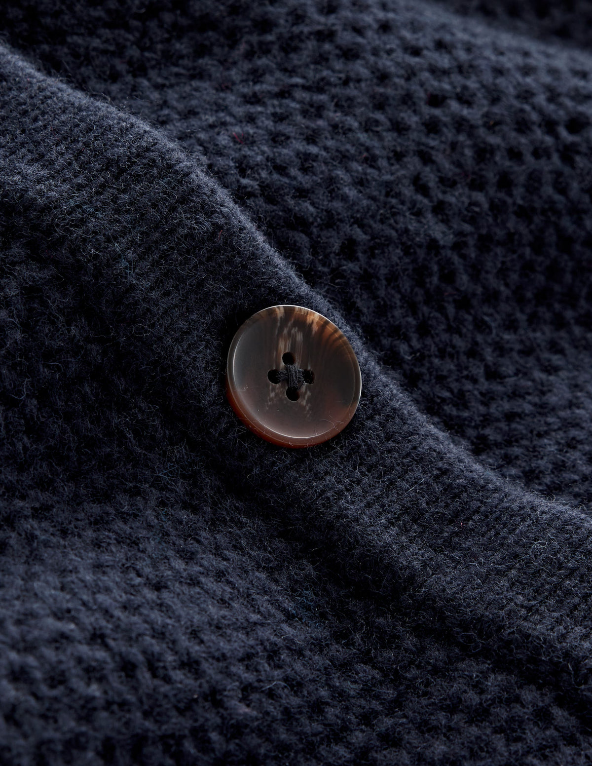 Textured Stitch Cardigan-Navy - Image 6