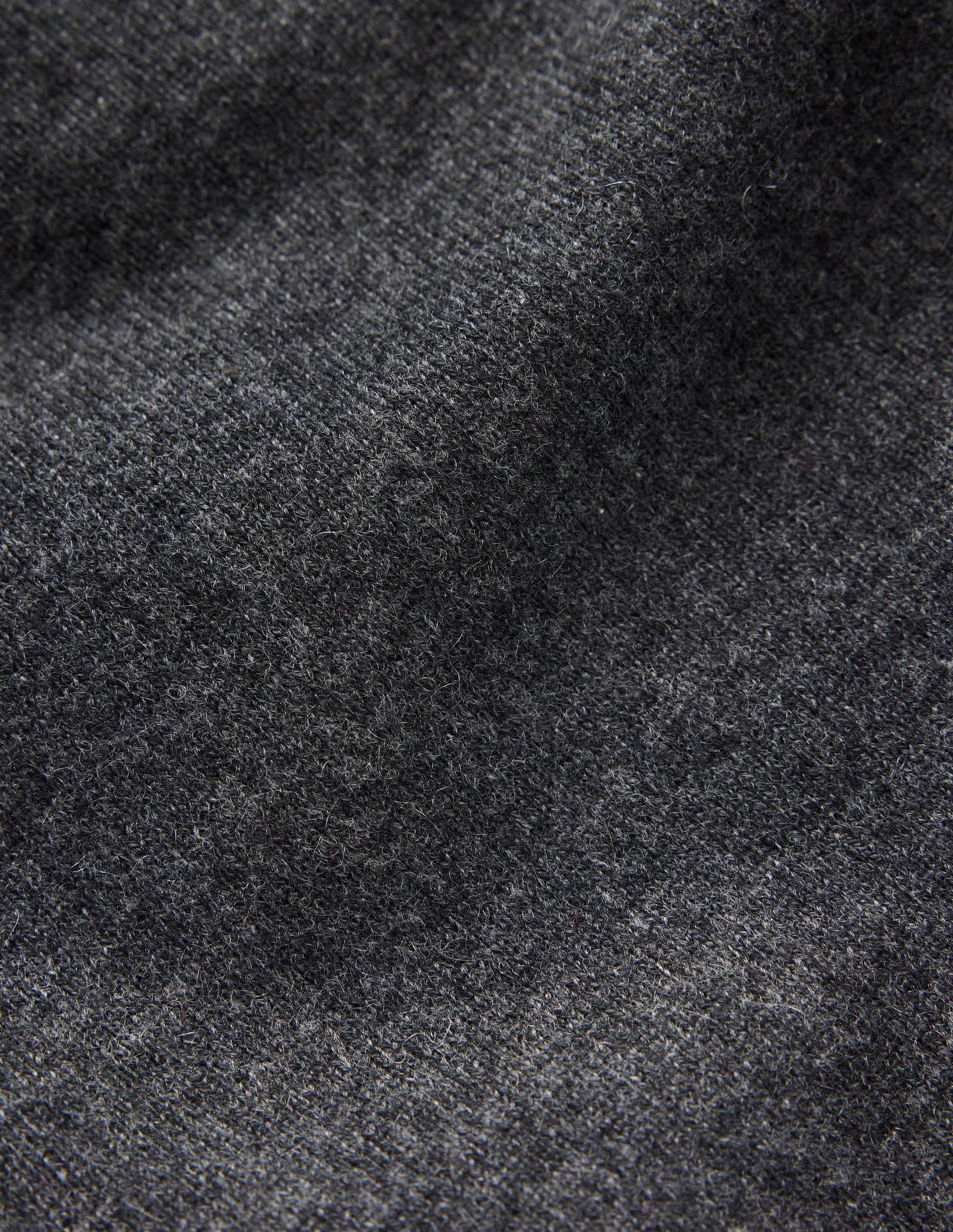 Eva Cashmere Roll Neck Jumper-Charcoal Melange, Colour Block - Image 6