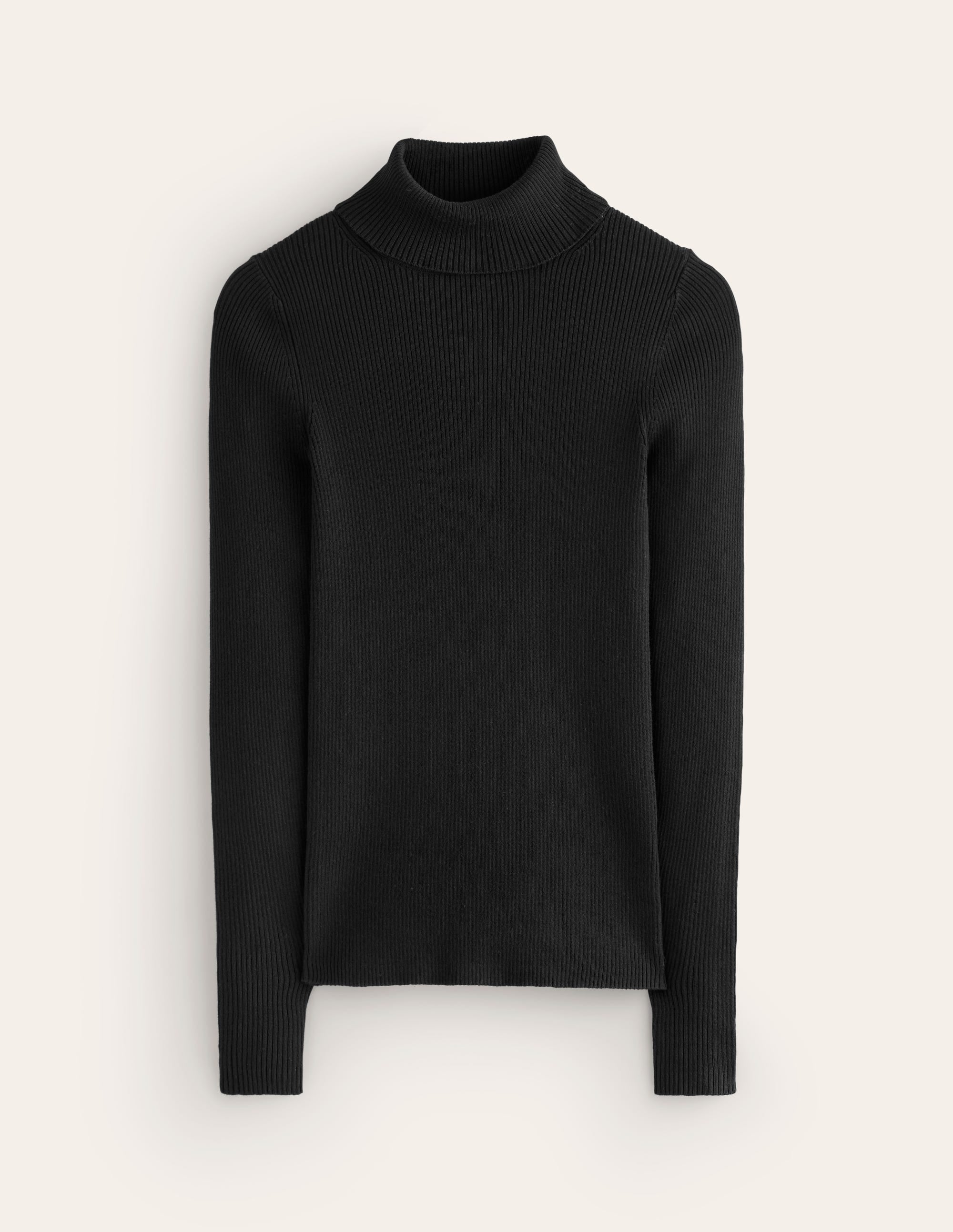 Catriona Roll Neck Jumper-Black - Image 5