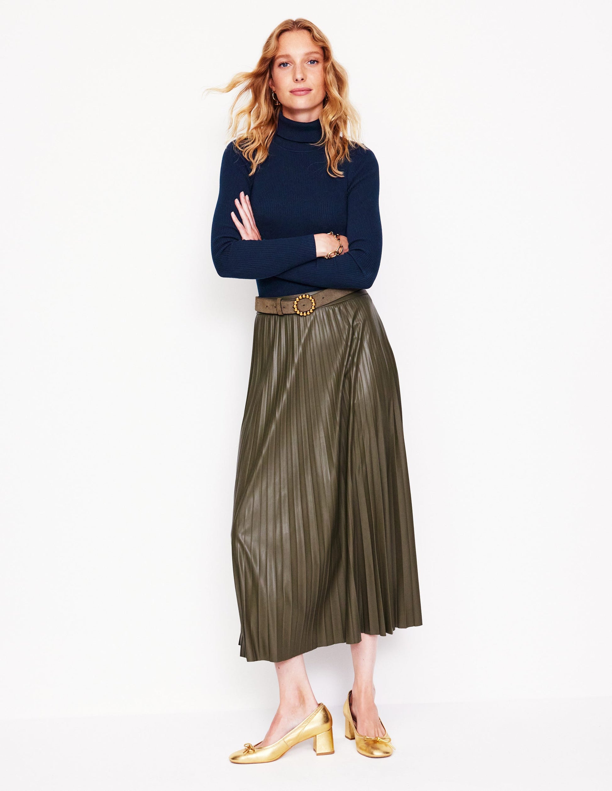 Catriona Roll Neck Jumper-Navy-4