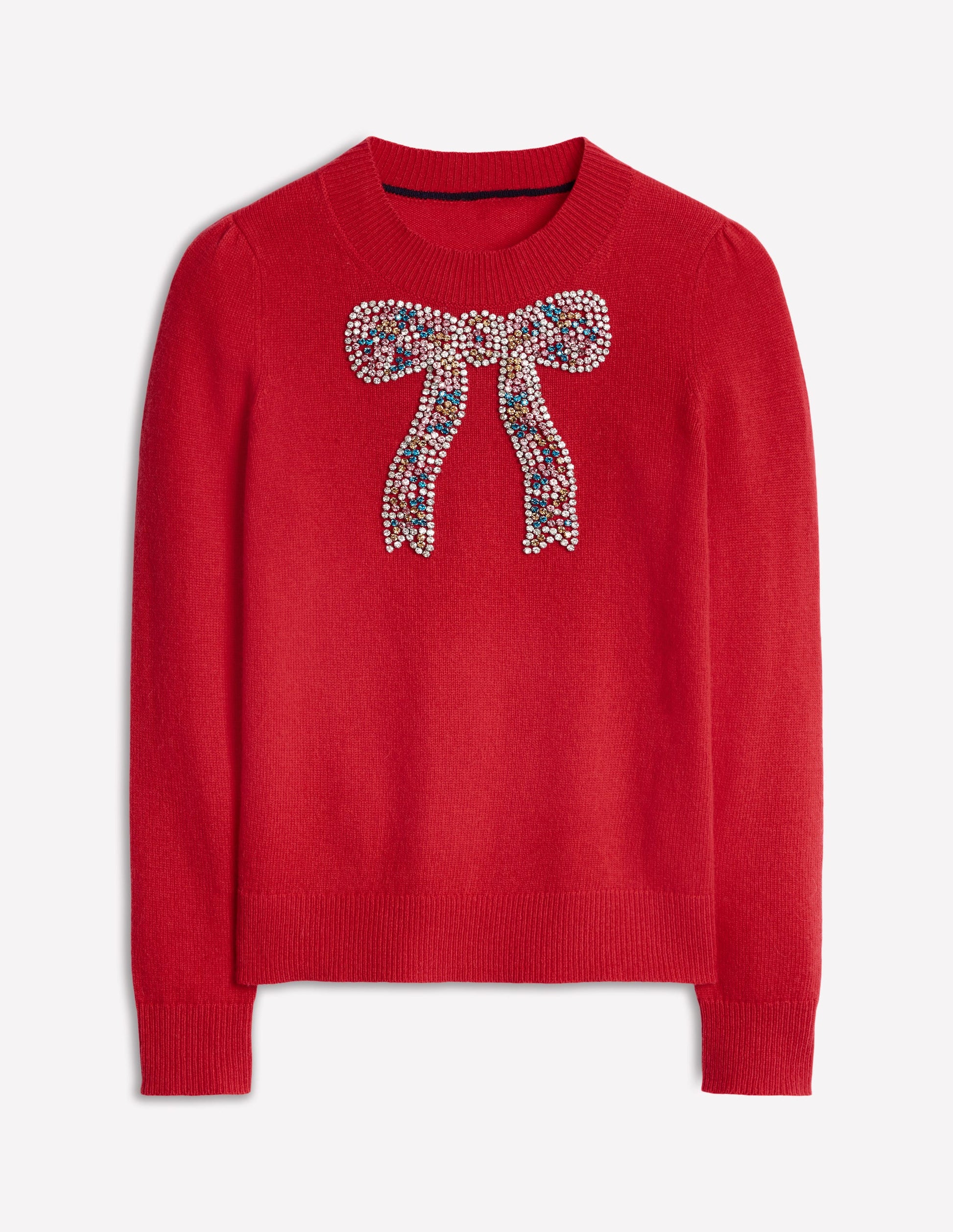 Fenella Embellished Jumper-Rouge Red-8