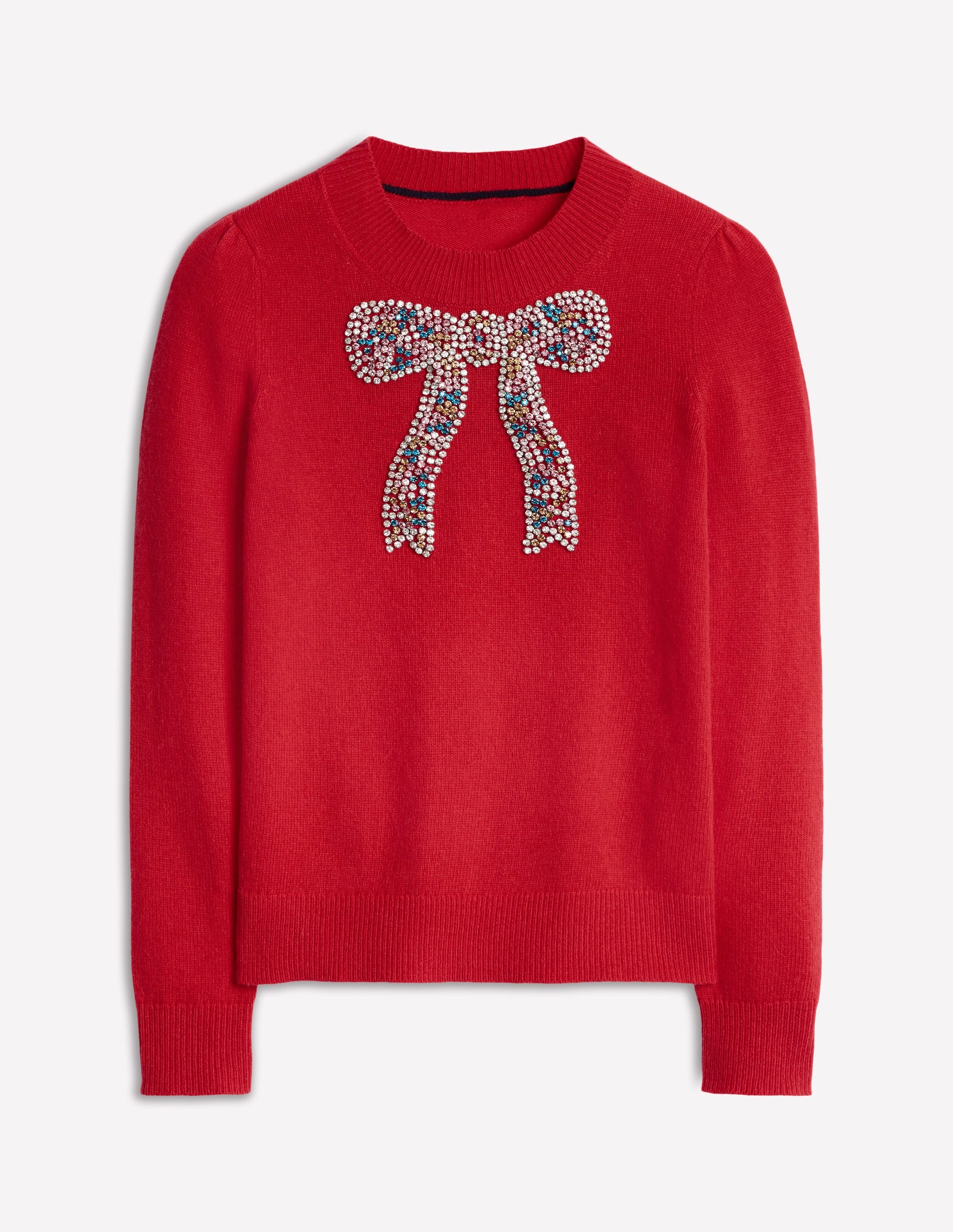 Fenella Embellished Jumper-Rouge Red - Image 8