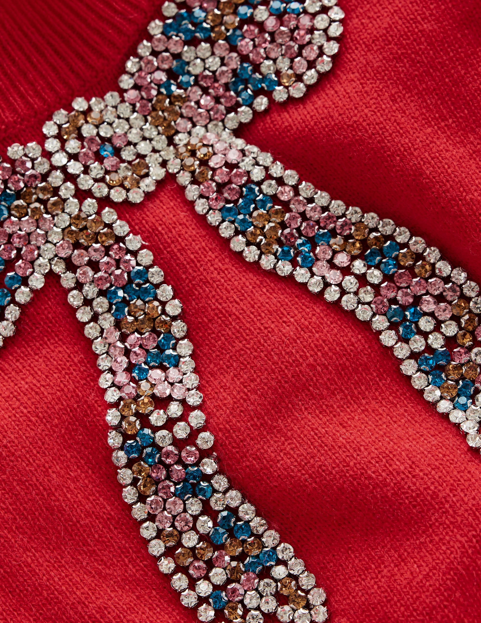 Fenella Embellished Jumper-Rouge Red - Image 9