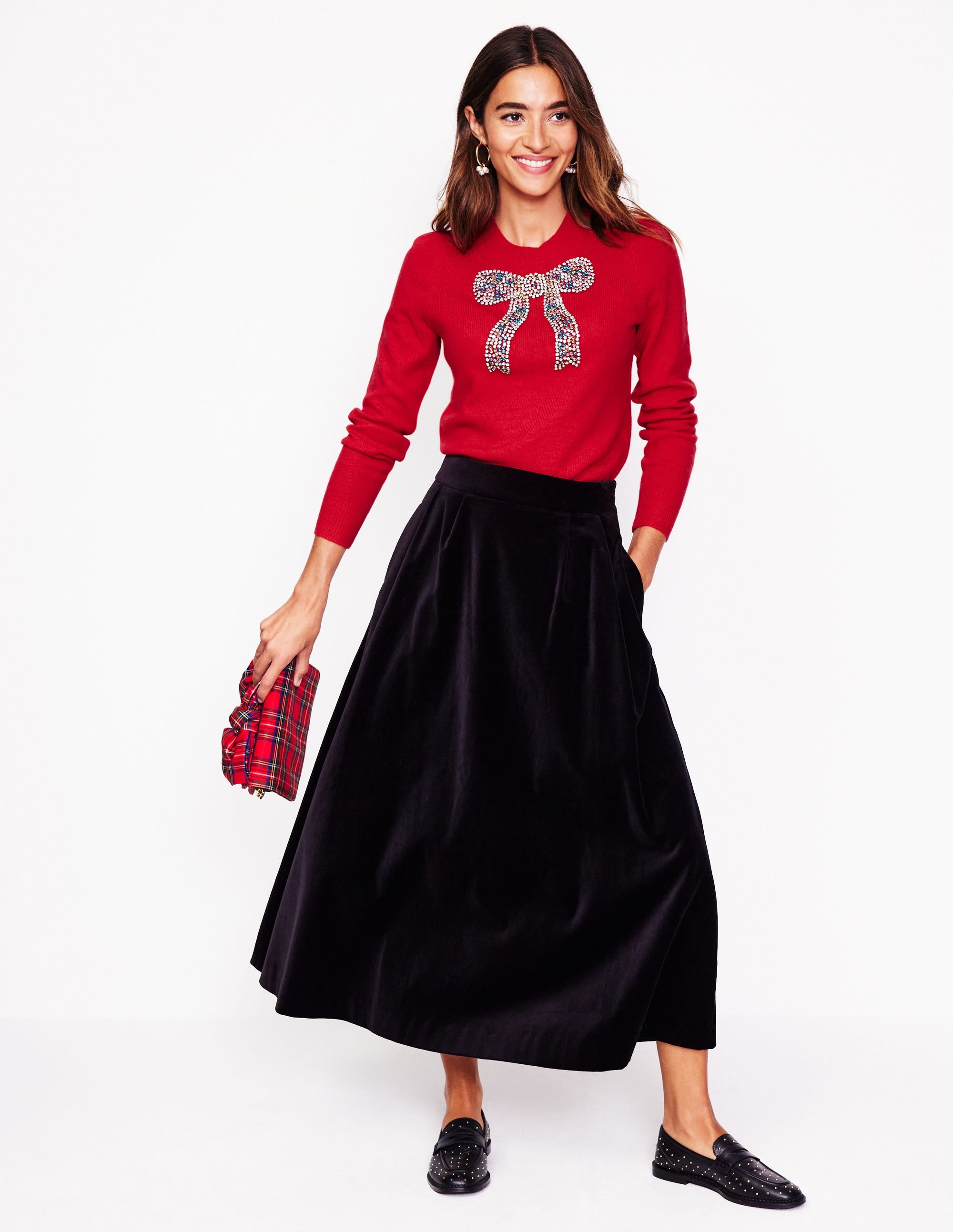 Fenella Embellished Jumper-Rouge Red - Image 4