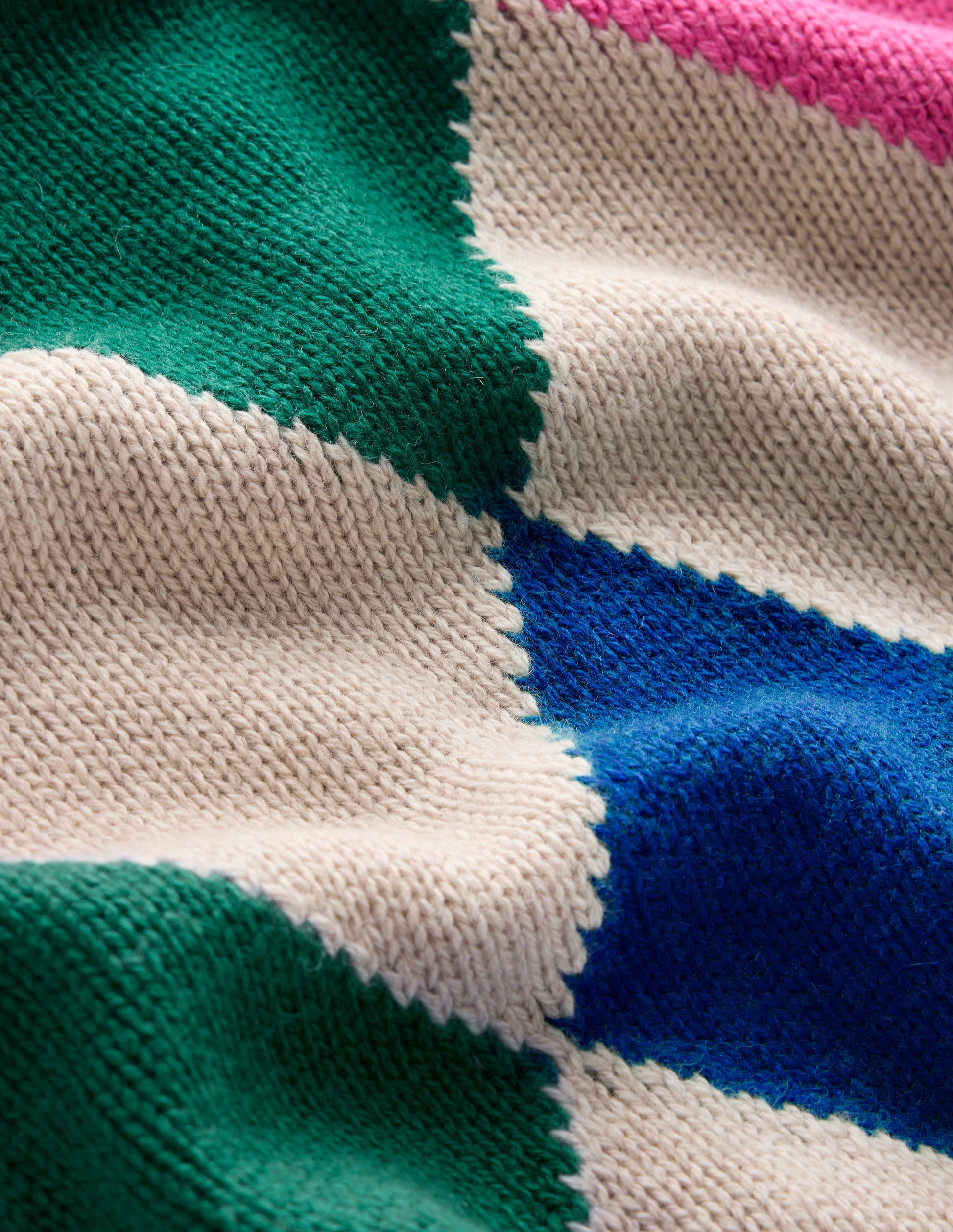 Argyle Crew Neck Jumper-Camel Melange, Multi-7