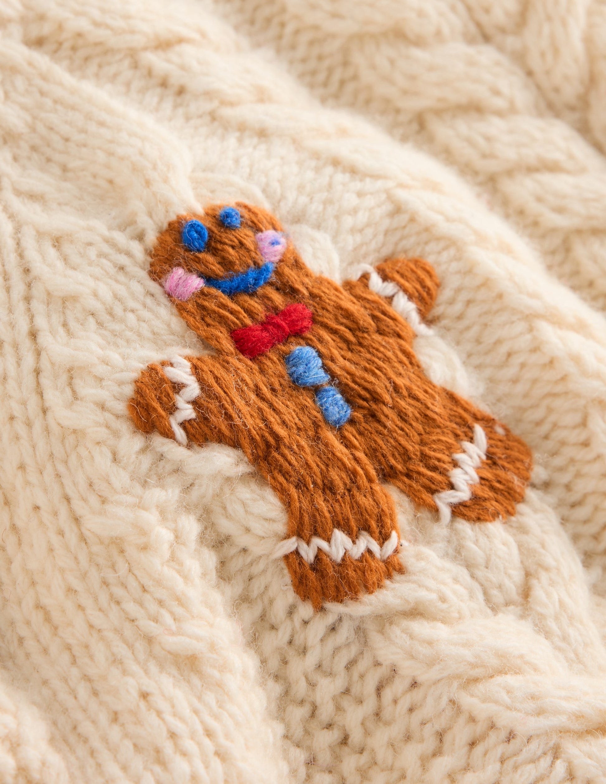 Heritage Cable Jumper-Warm Ivory, Ho Ho Ho-9