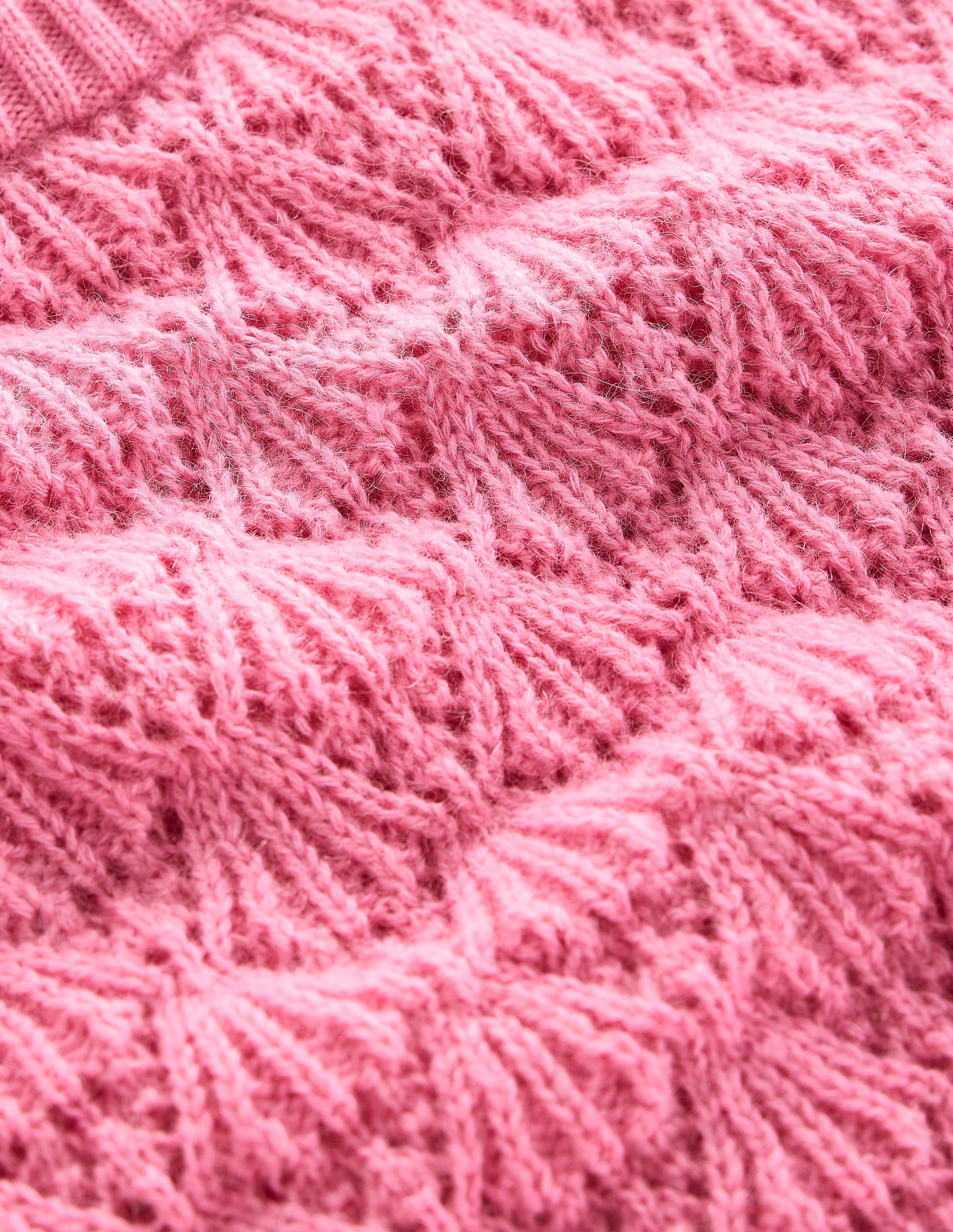 Chunky Pointelle Jumper-Old Rose Pink-7