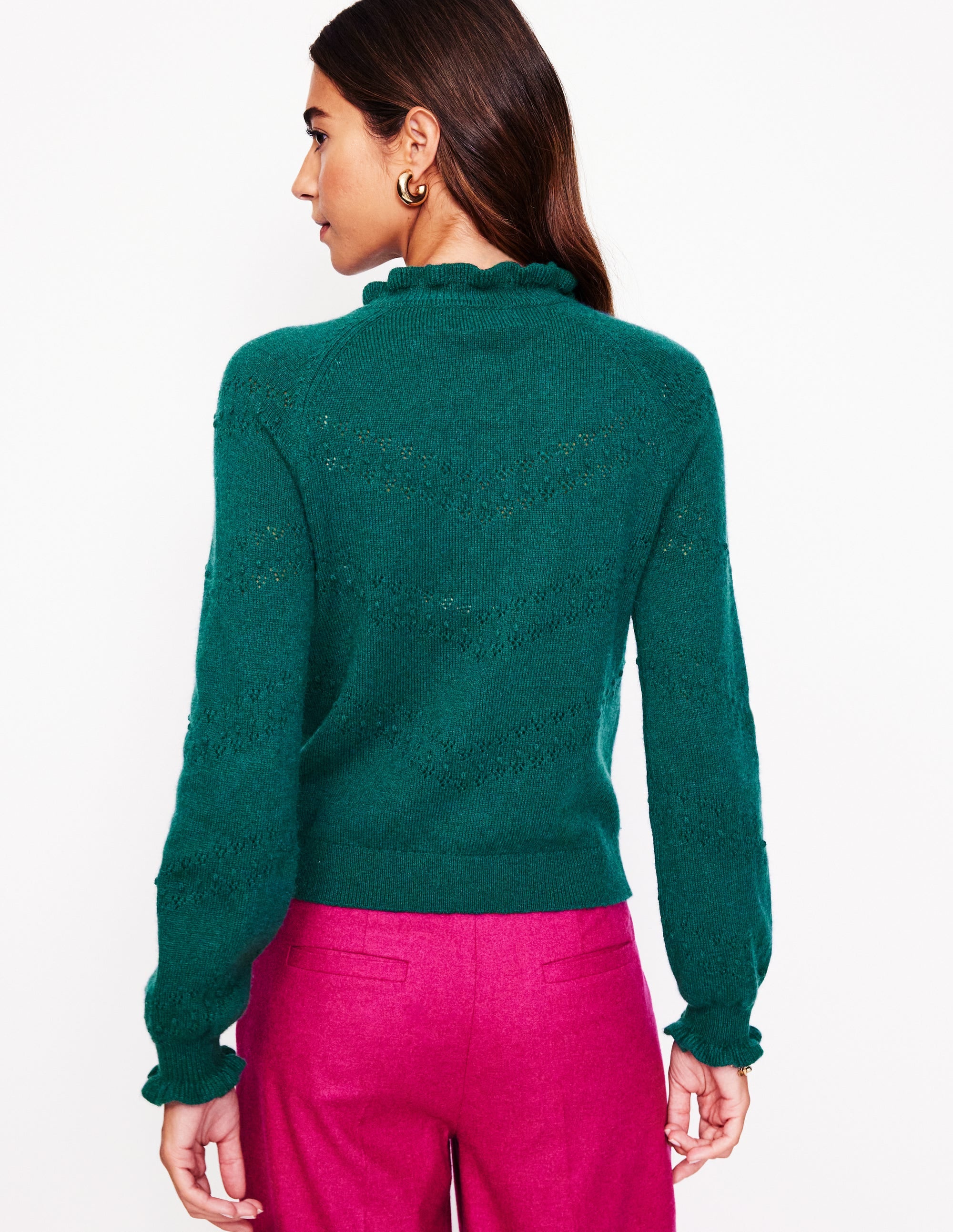 Fae Embroidered Cardigan-Glade Green - Image 3
