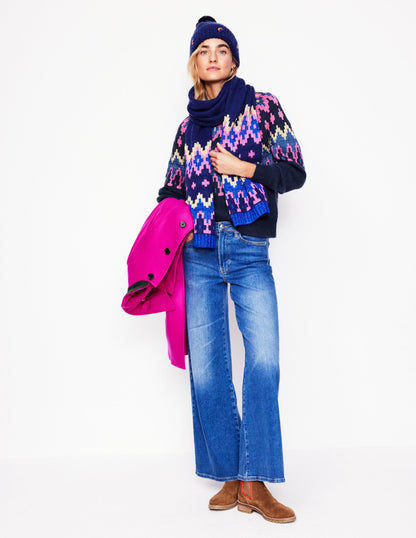 Kat Sparkly Fair Isle Jumper-Navy-4