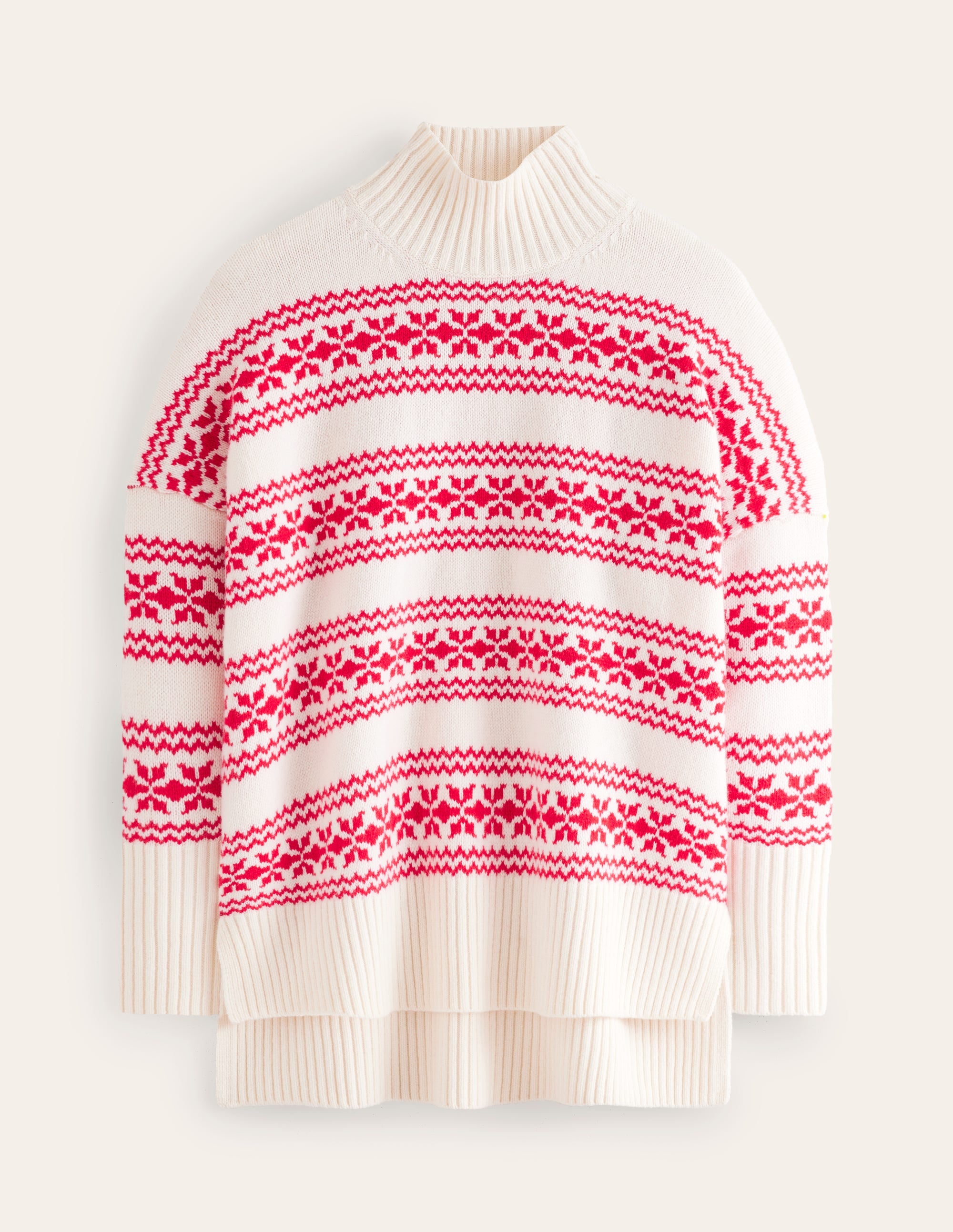 Jessica Oversized Jumper-Red Fair Isle - Image 8