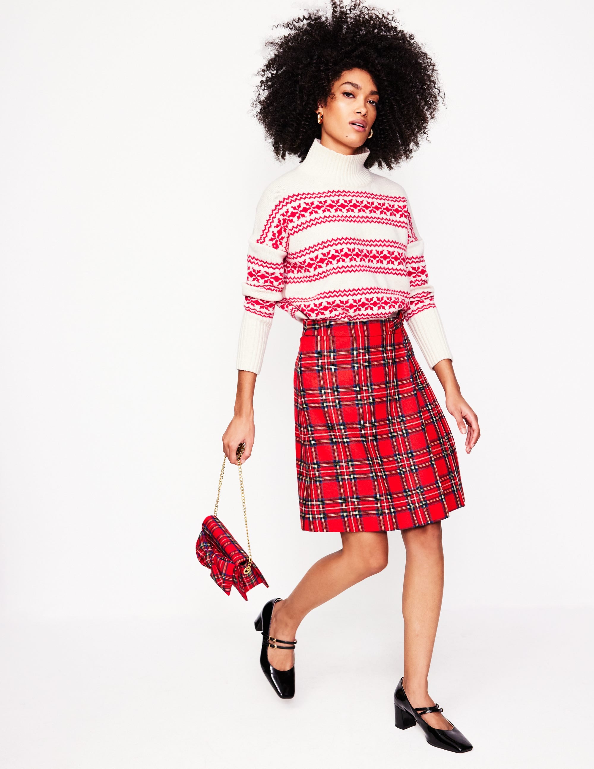 Jessica Oversized Jumper-Red Fair Isle - Image 6