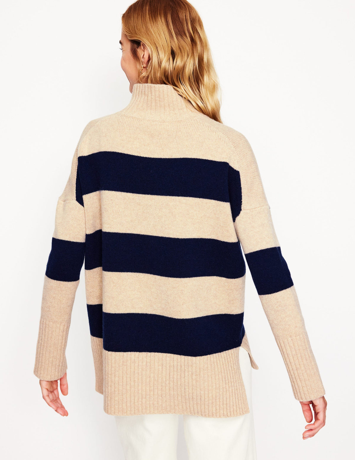 Jessica Oversized Jumper-Chinchilla Melange, Navy - Image 4