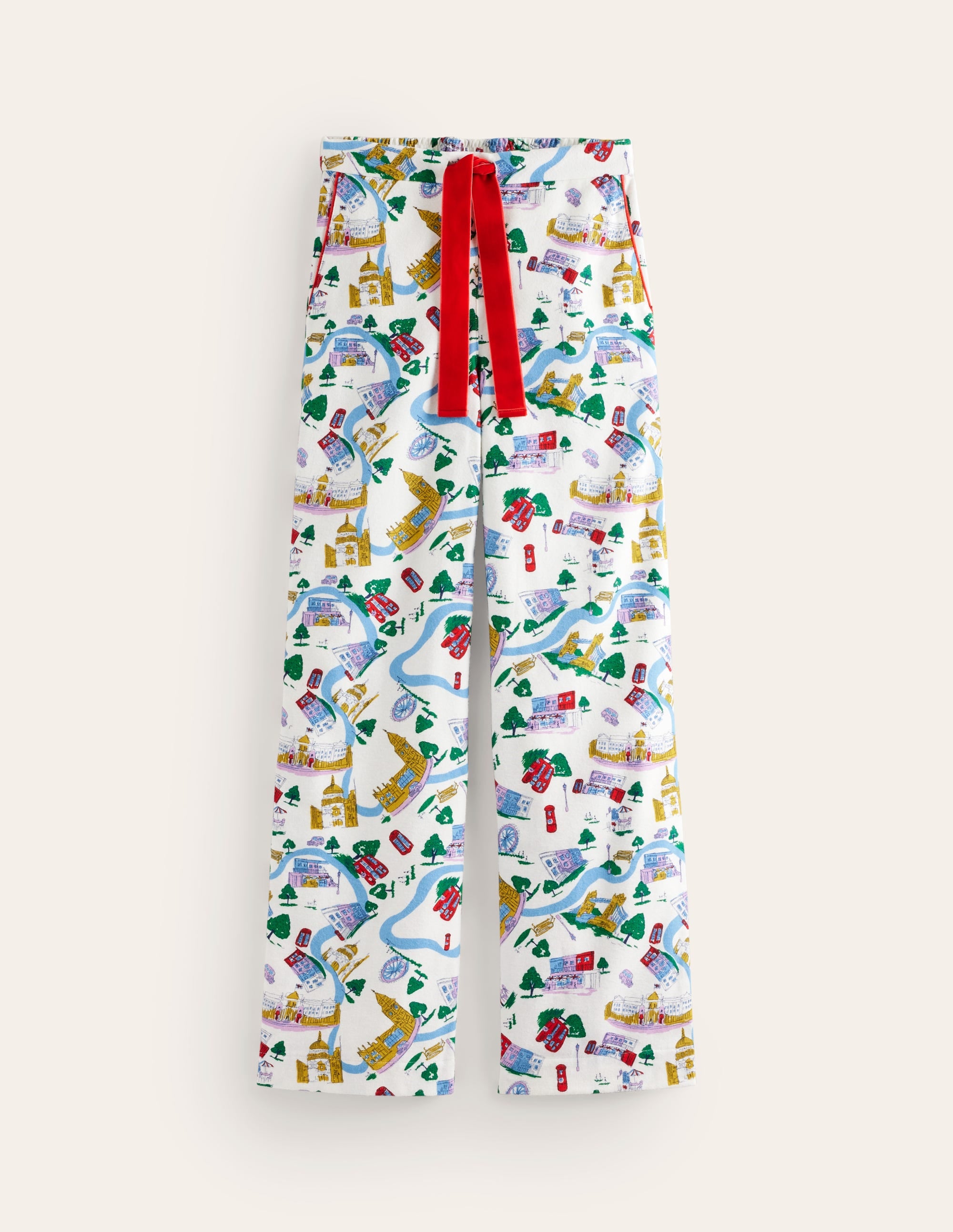 Brushed Cotton Pyjama Trousers-Multi, London Town - Image 7