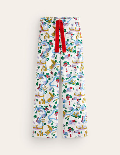 Brushed Cotton Pyjama Trousers-Multi, London Town-7