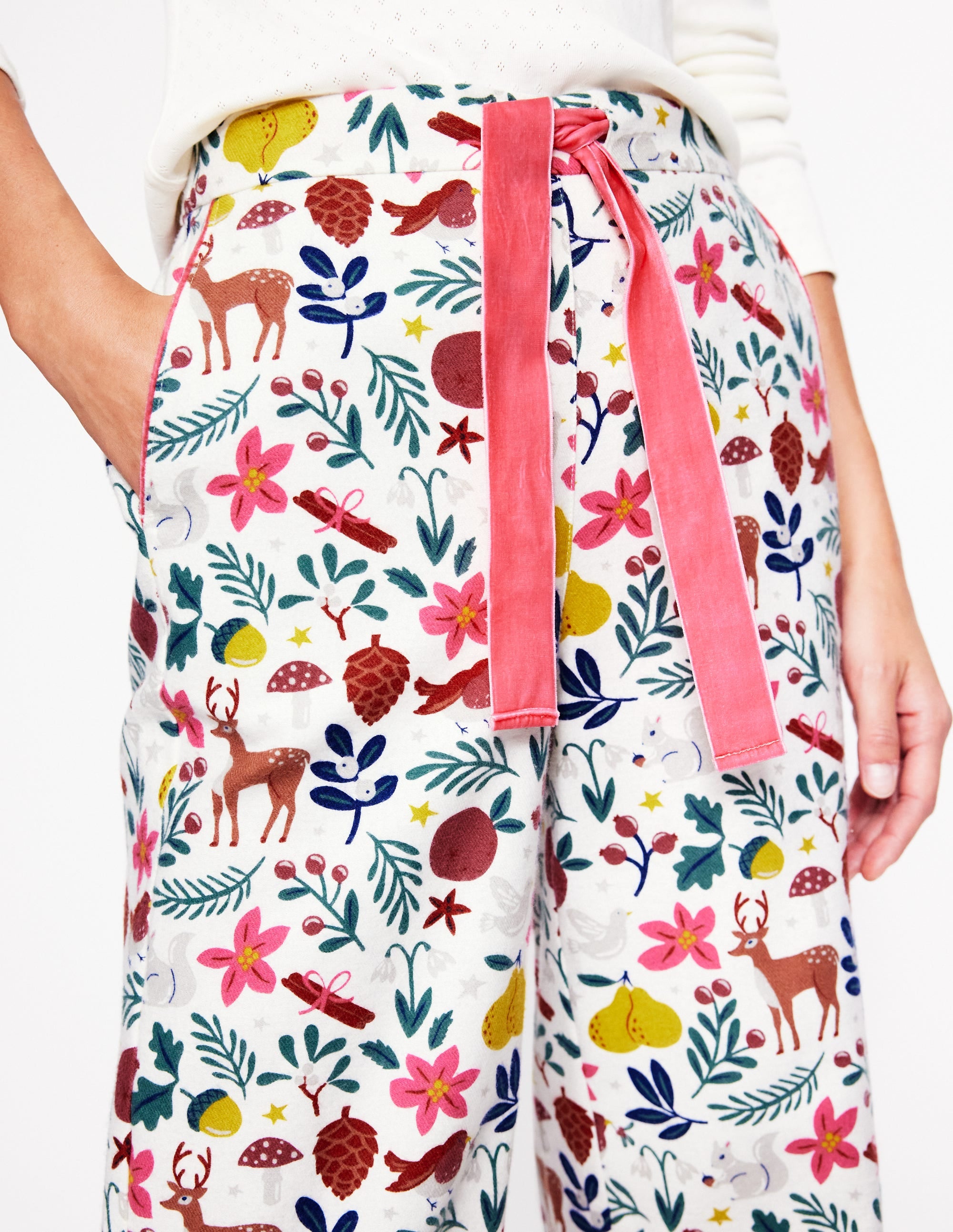 Brushed Cotton Pyjama Trouser-Woodland, Multi - Image 2