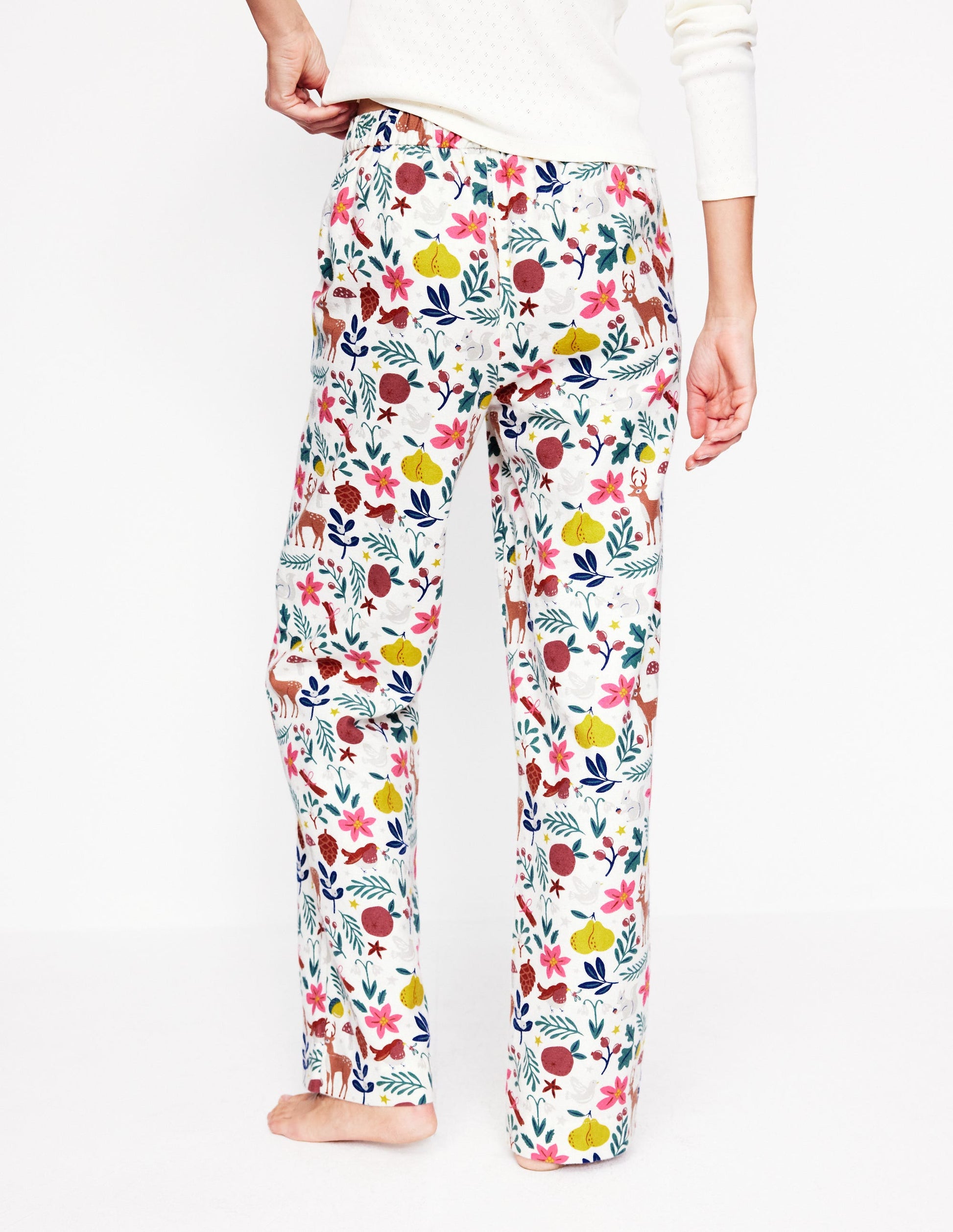 Brushed Cotton Pyjama Trouser-Woodland, Multi-3