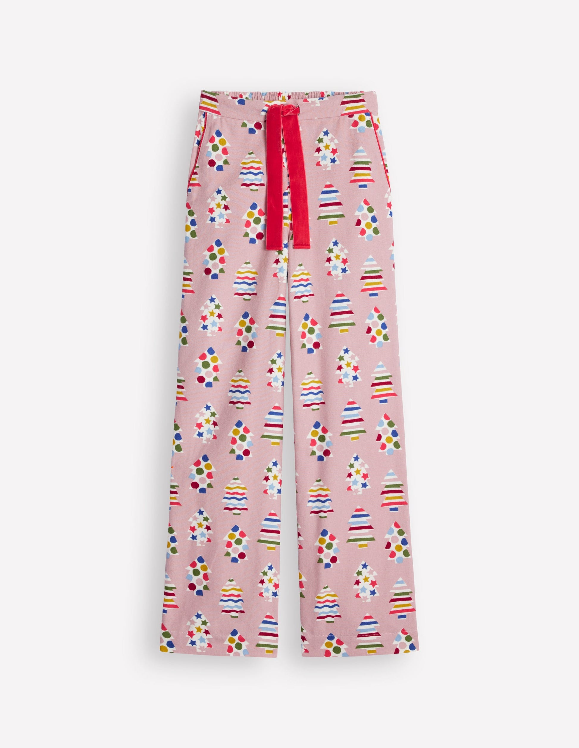 Brushed Cotton Pyjama Trousers-Quartz, Christmas Trees-5