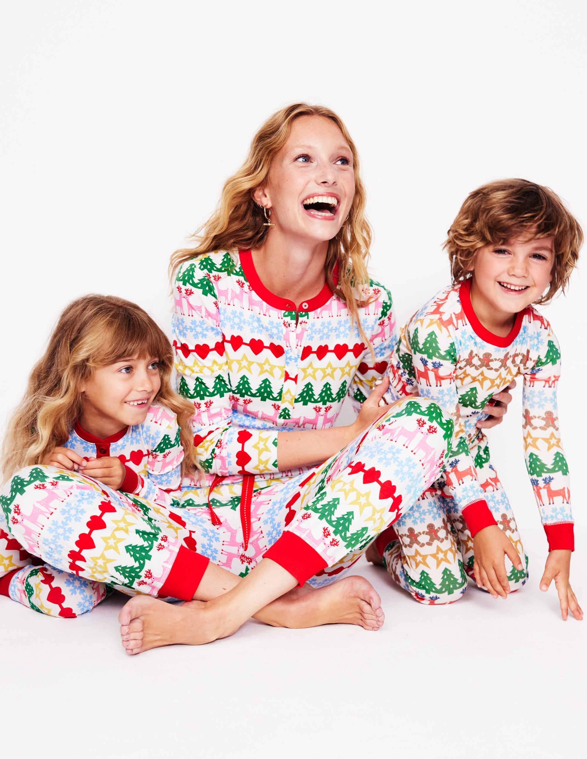 Jersey Pyjama Bottoms-Multi, Gingerbread Fairisle - Image 5