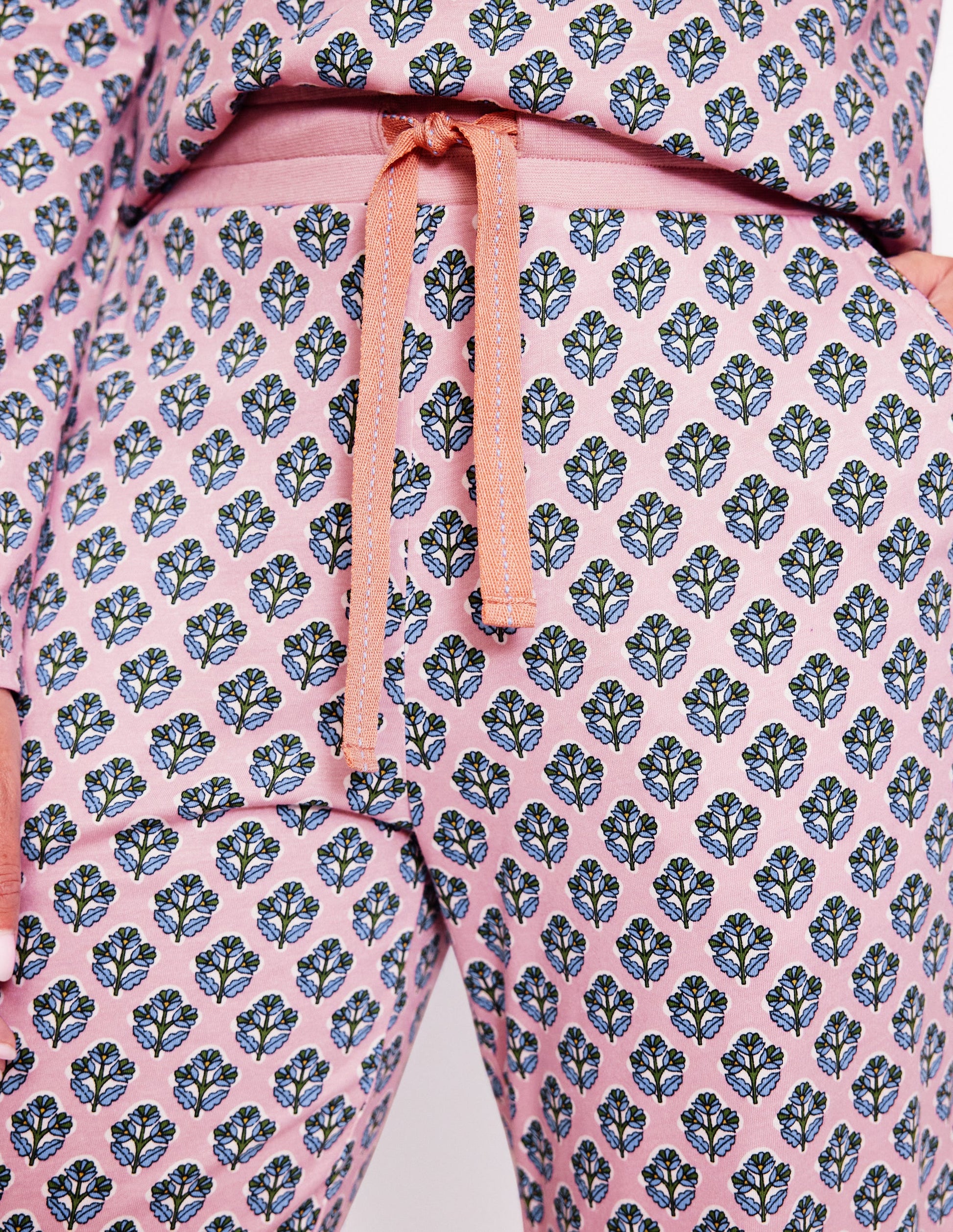 Jersey Pyjama Bottoms-Quartz, Pome Stamp-2
