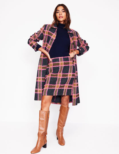 Estella Check Skirt-Pink and Navy Check-1