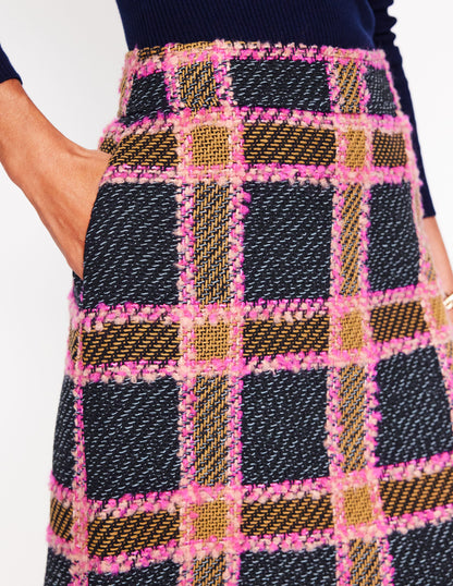 Estella Check Skirt-Pink and Navy Check-2