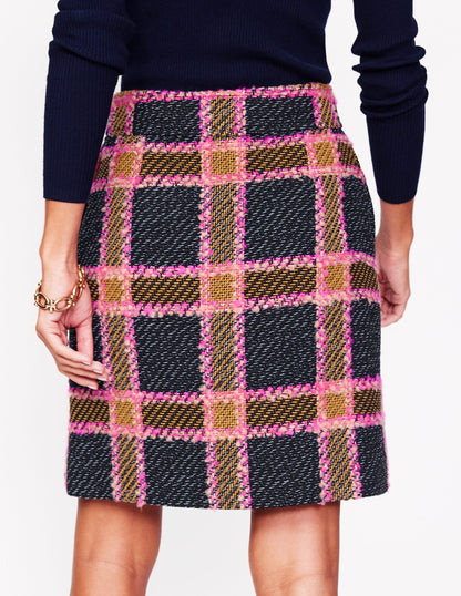 Estella Check Skirt-Pink and Navy Check-3