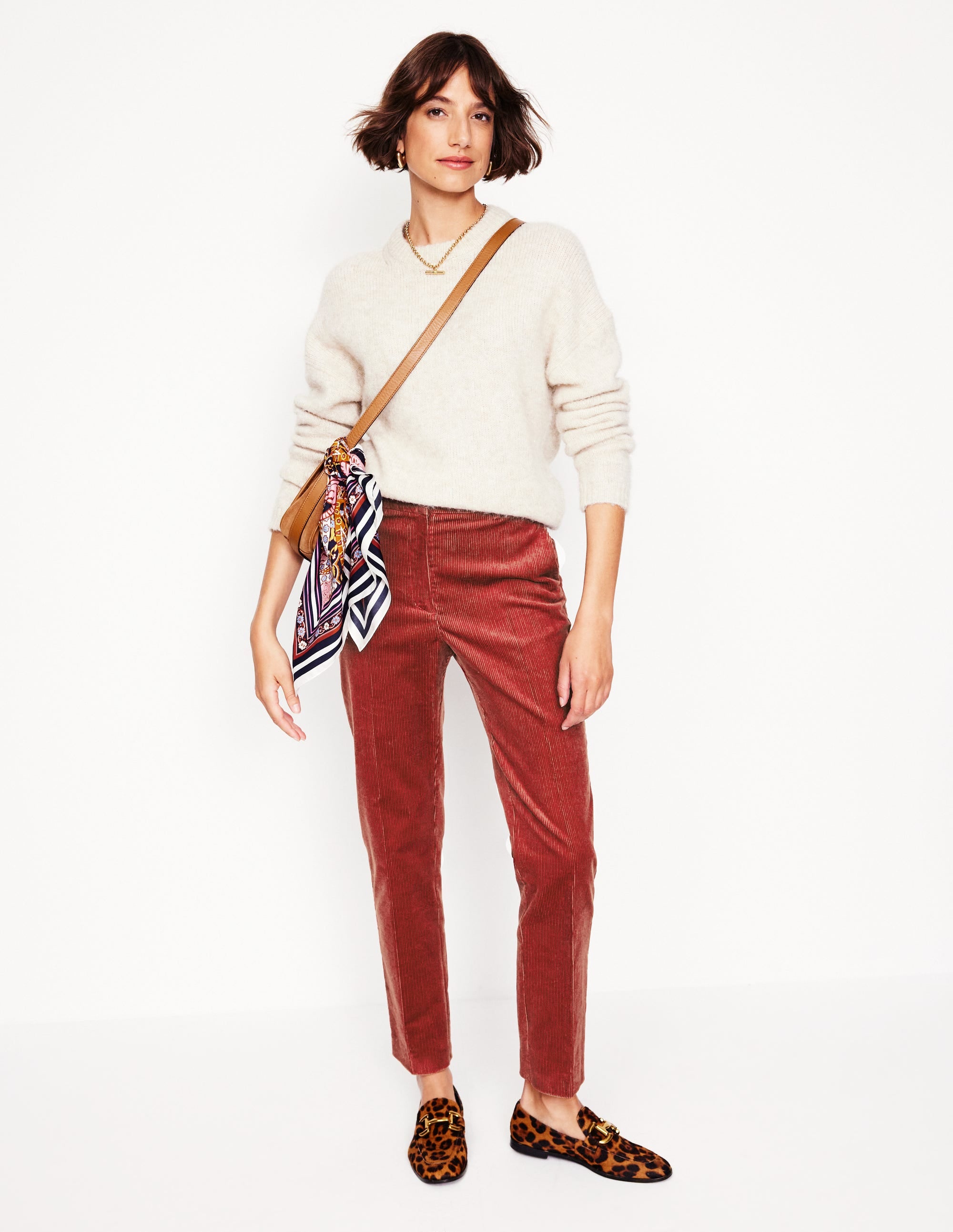 Kew Cord Trousers-Rust - Image 1