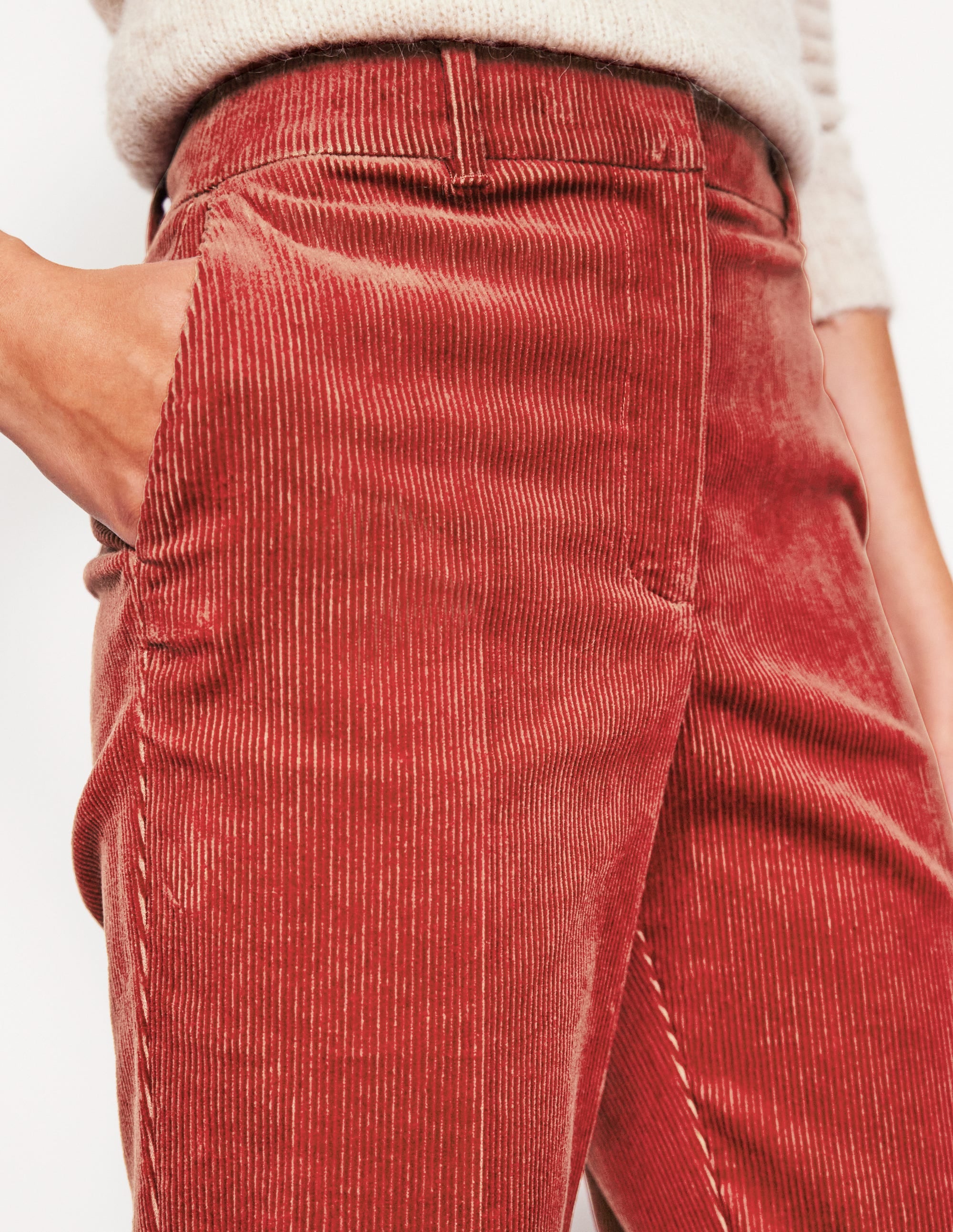 Kew Cord Trousers-Rust - Image 2