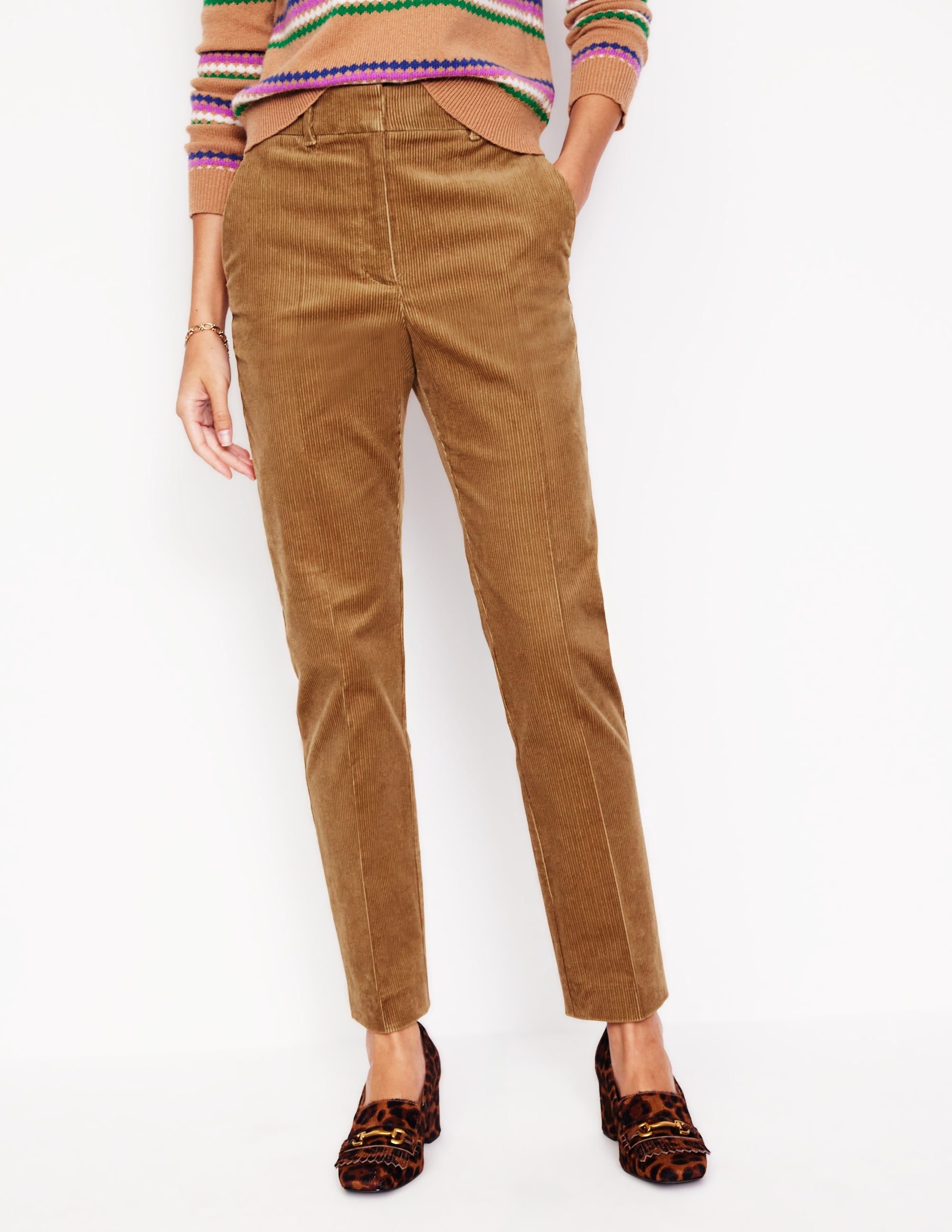 Kew Cord Trousers-Camel - Image 4