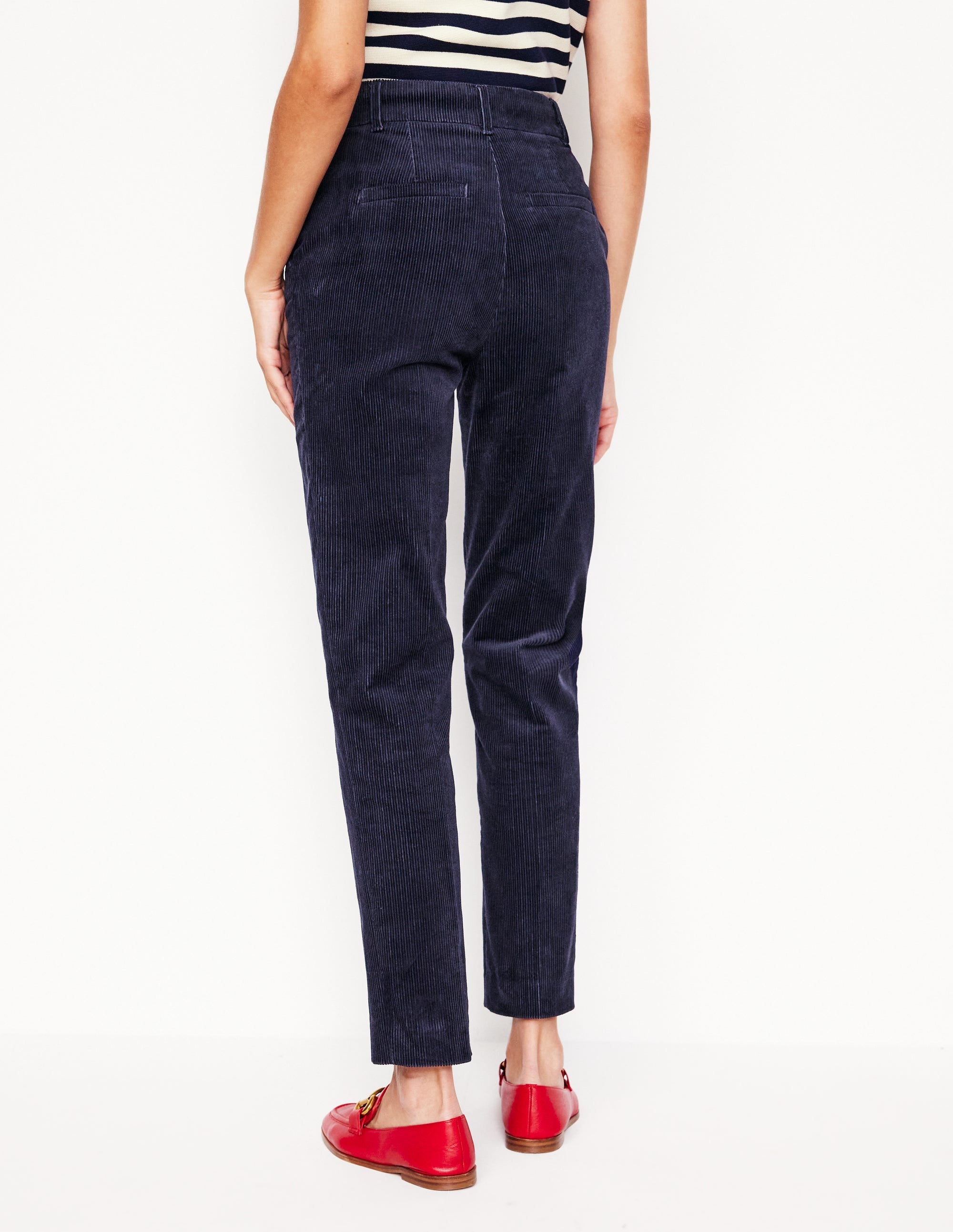 Kew Cord Trousers-Navy - Image 3