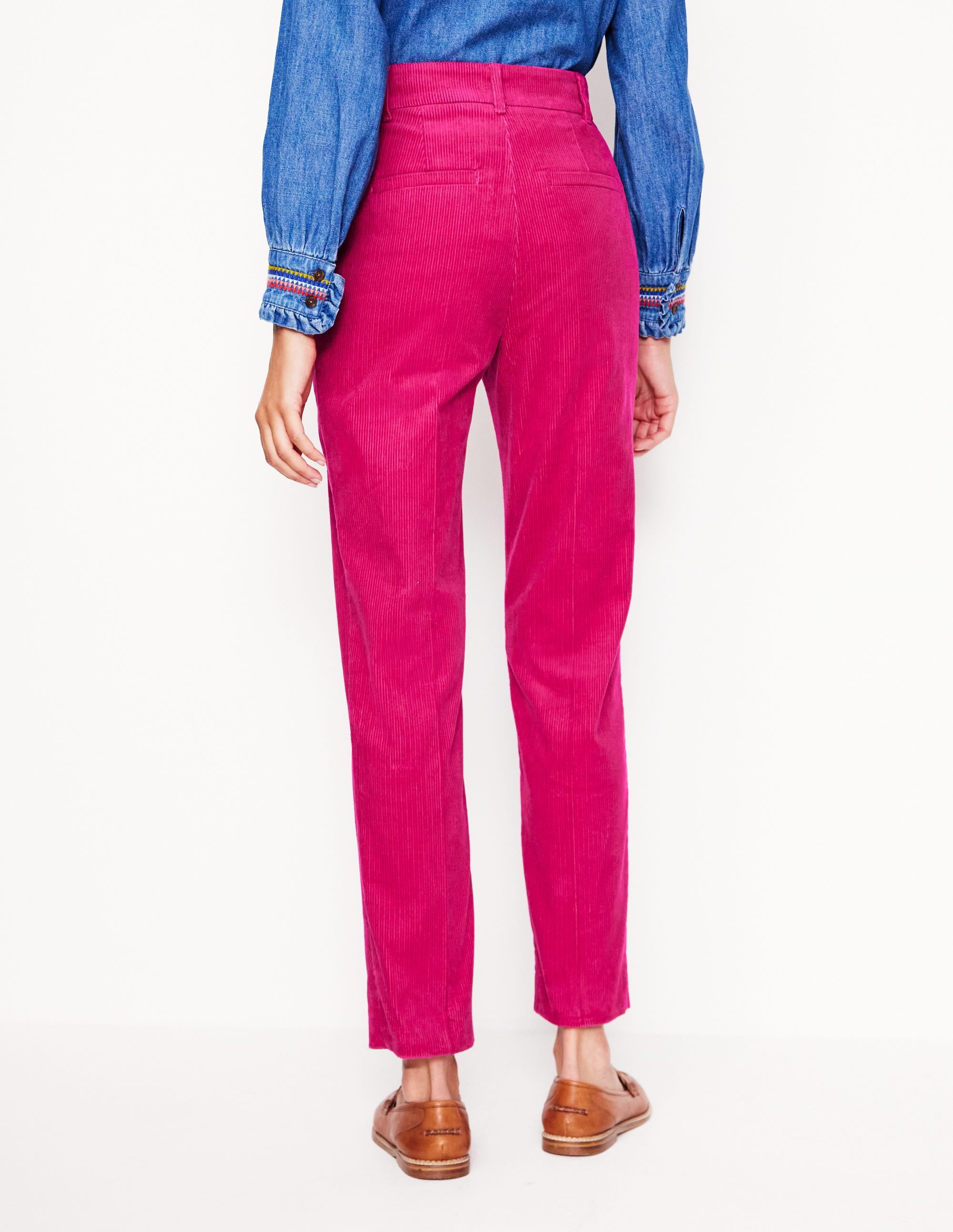 Kew Cord Trousers-Cherry Jam - Image 3