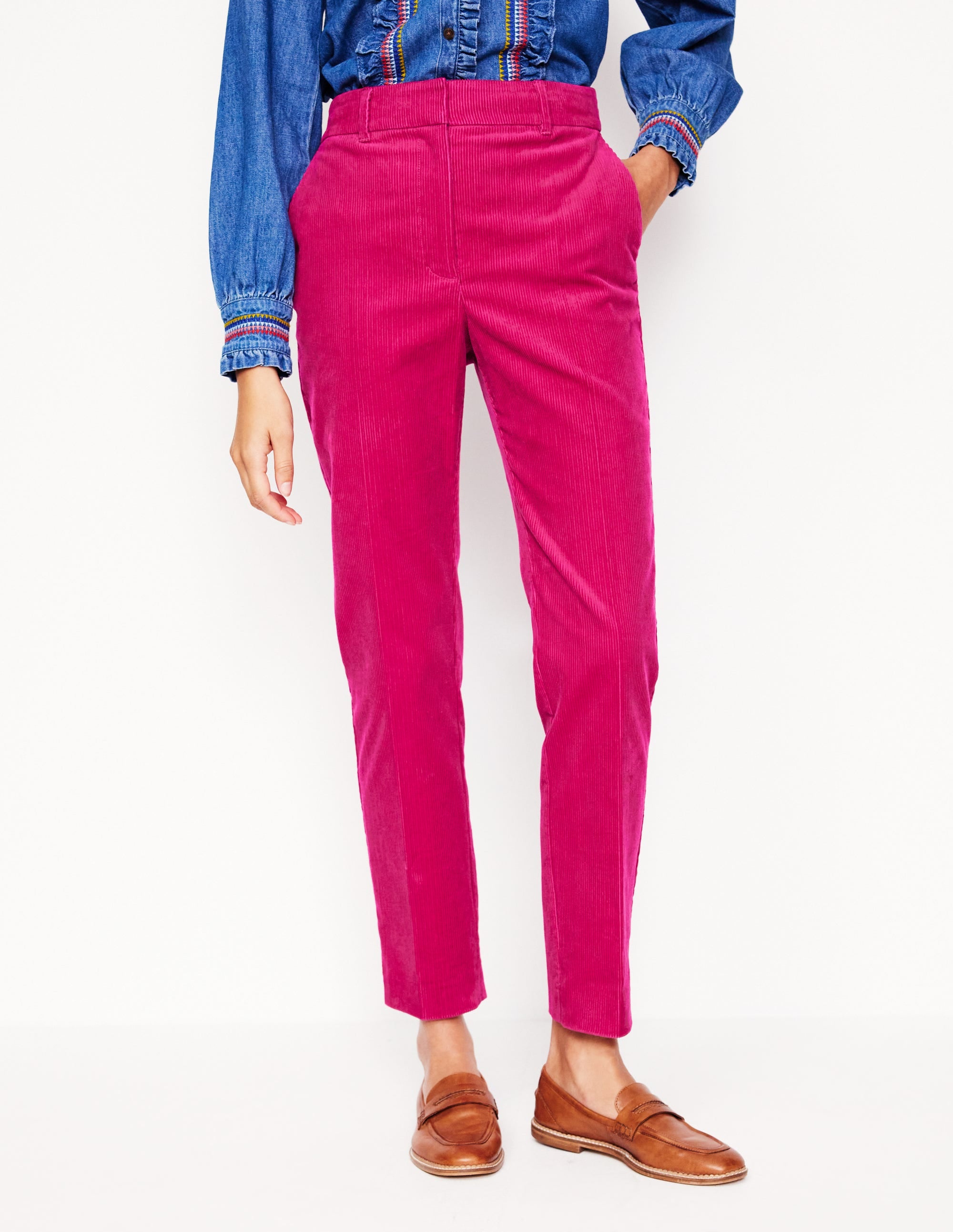 Kew Cord Trousers-Cherry Jam - Image 4