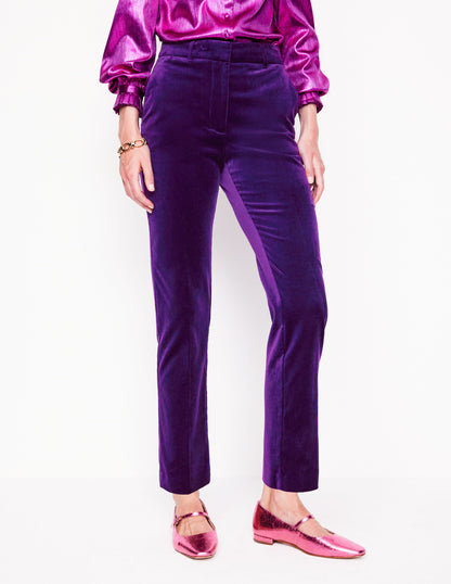 Kew Velvet Trousers-Viola-4