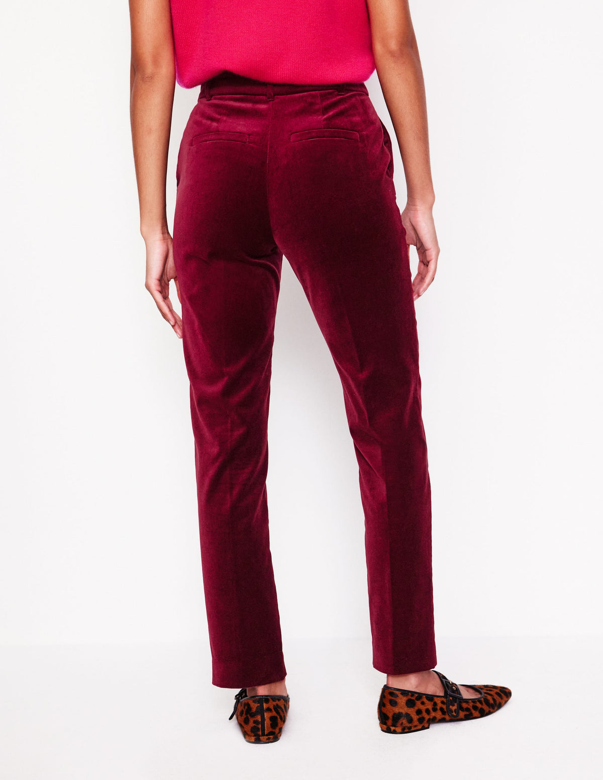 Kew Velvet Trousers-Cabernet - Image 3