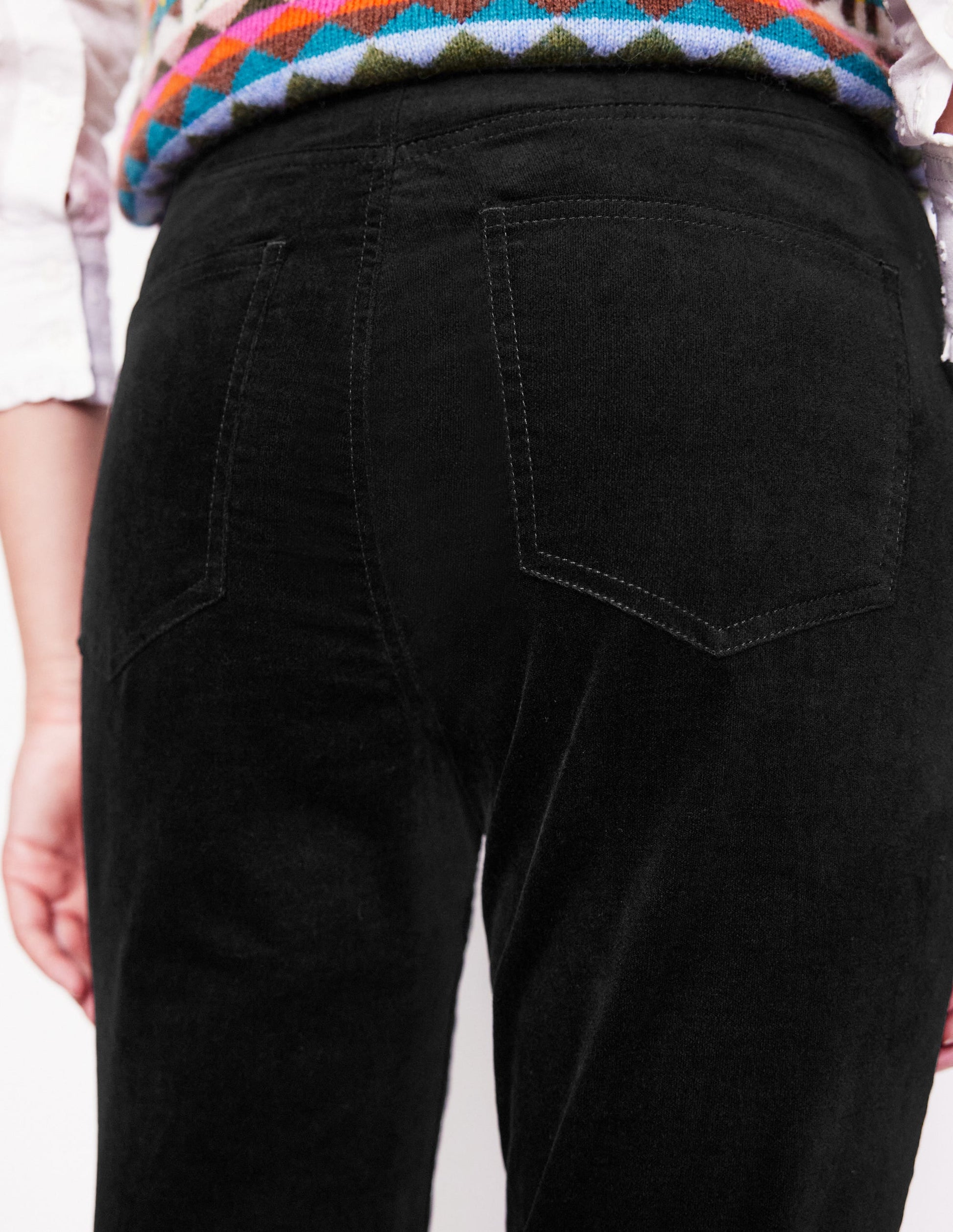 Velveteen 5 Pocket Jeans-Black-2