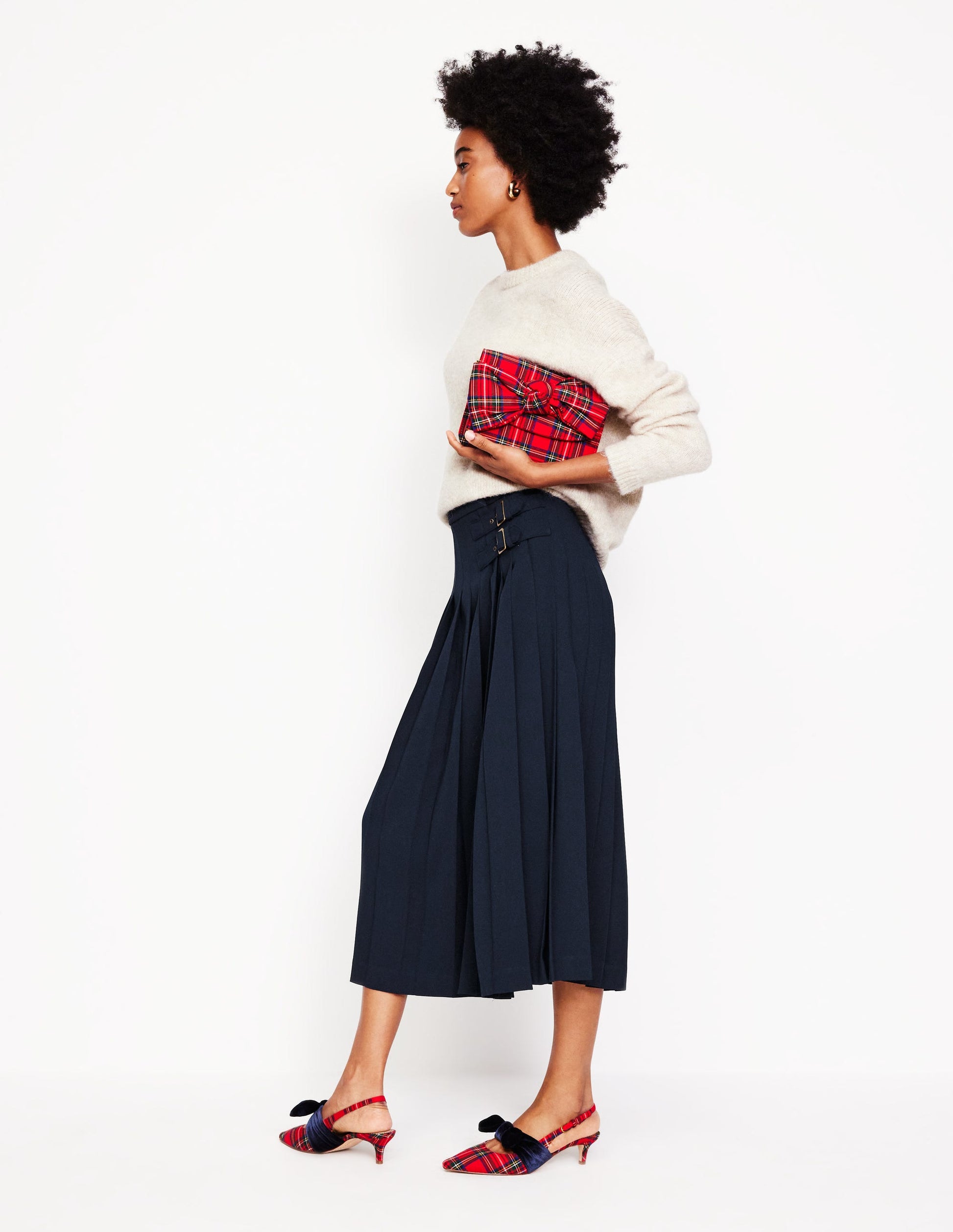 Josephine Midi Kilt-Navy-5