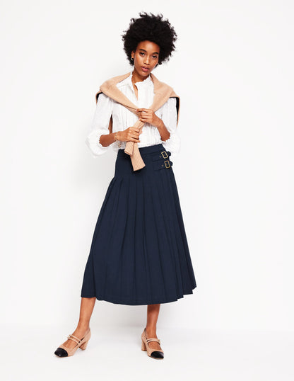 Josephine Midi Kilt-Navy-6