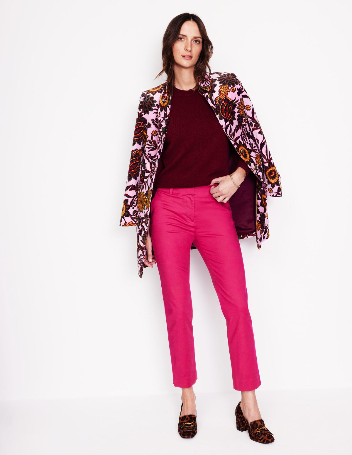 Richmond 7/8 Trousers-Cherry Jam - Image 1