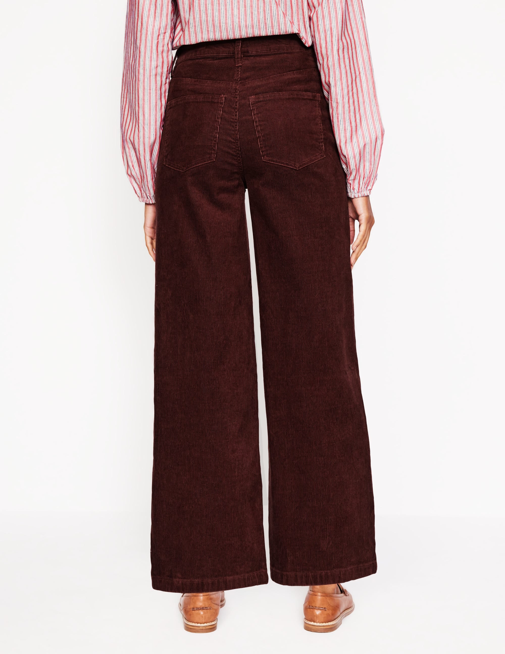 5 Pocket Cord Crop Jeans-Chestnut - Image 3