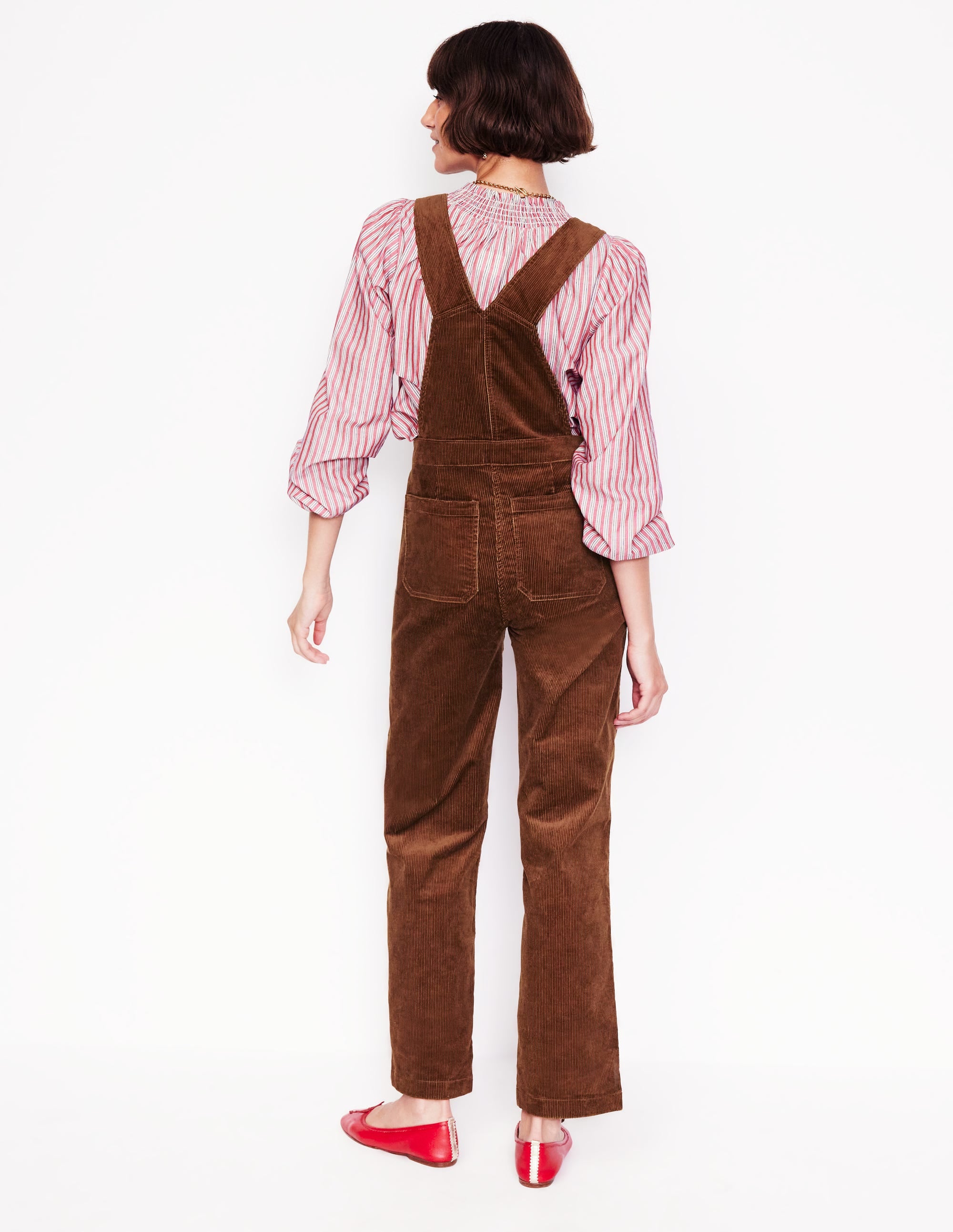 Cord Dungarees-Autumn Brown - Image 3