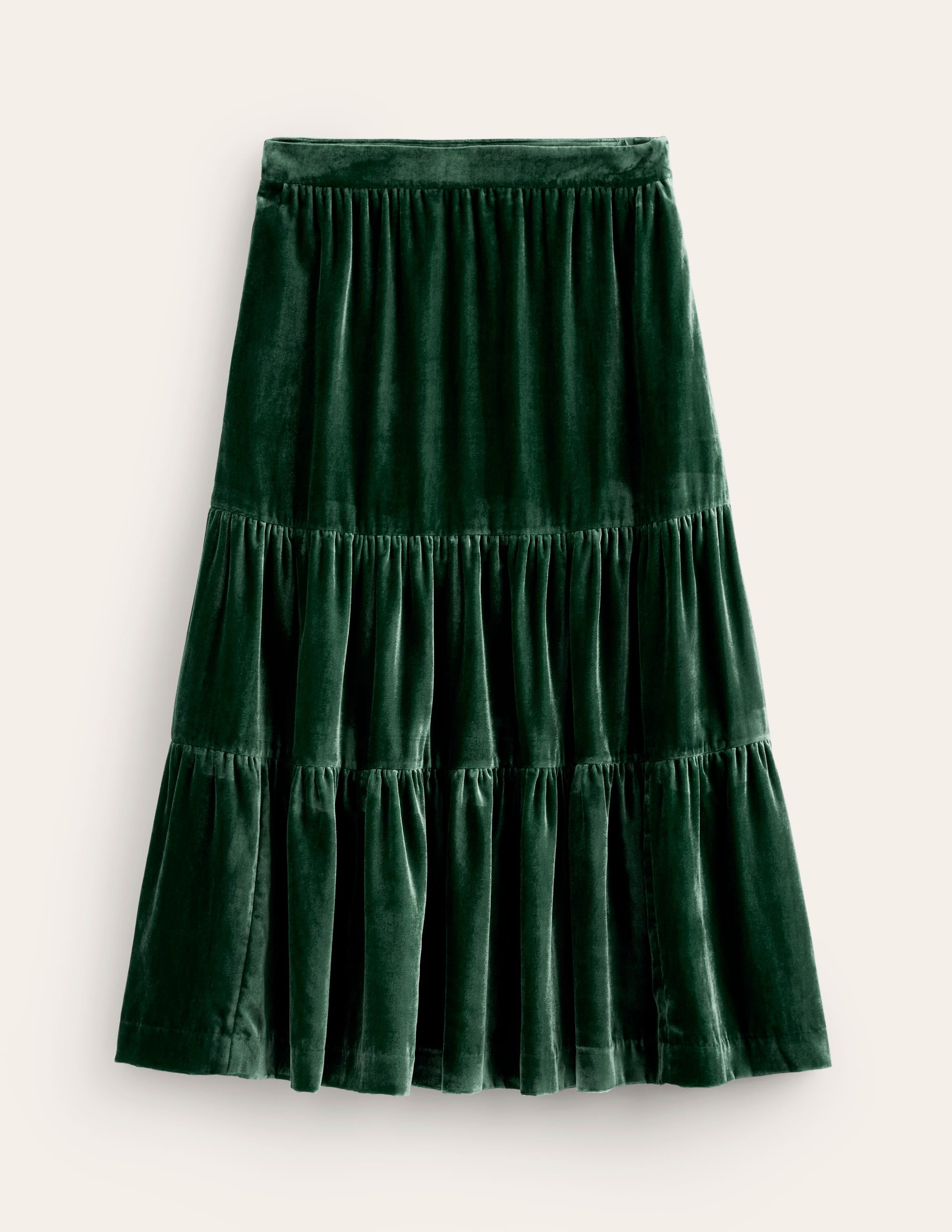 Viv Velvet Tiered Maxi Skirt-Glade - Image 5