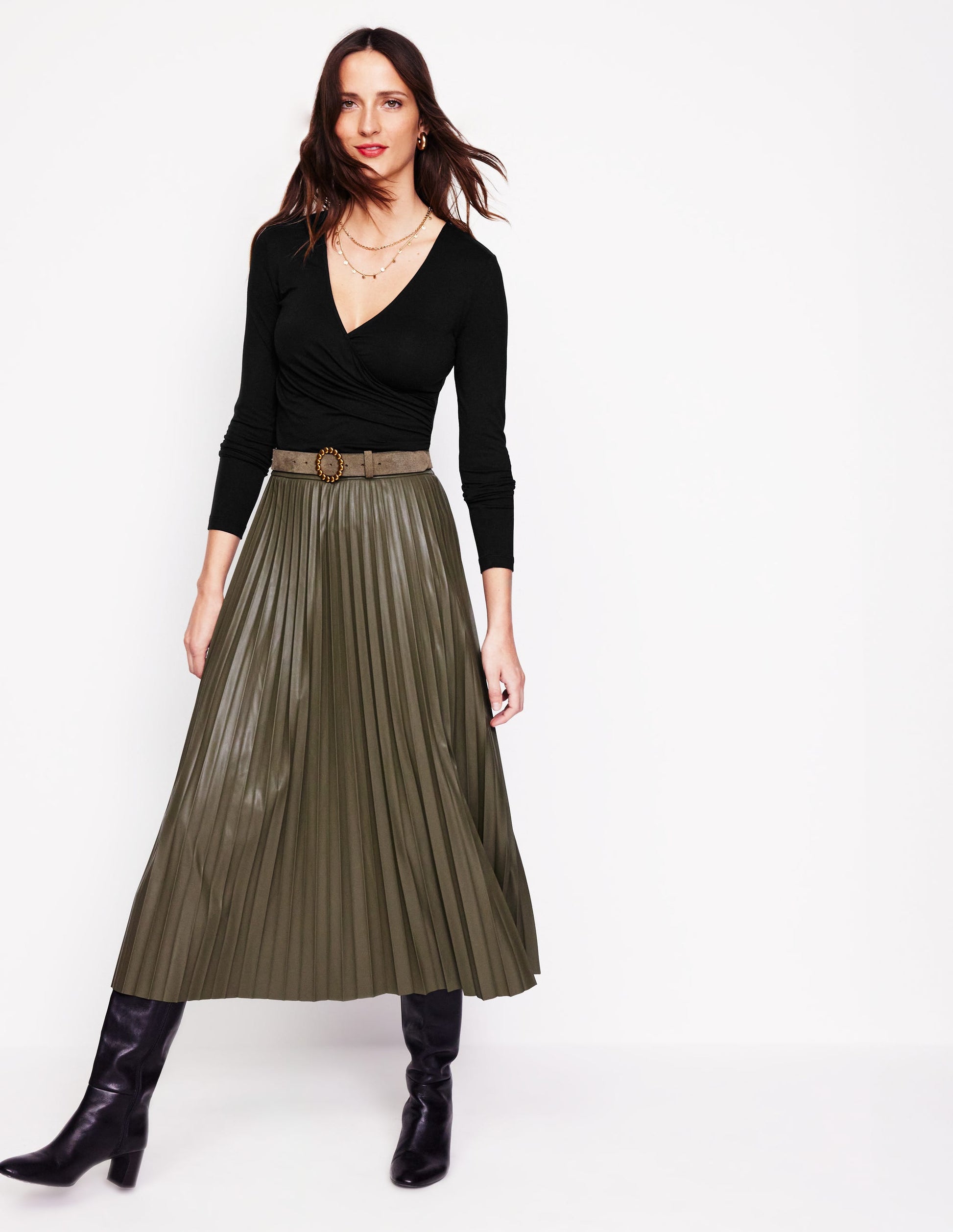 Long Sleeve Wrap Top-Black-4