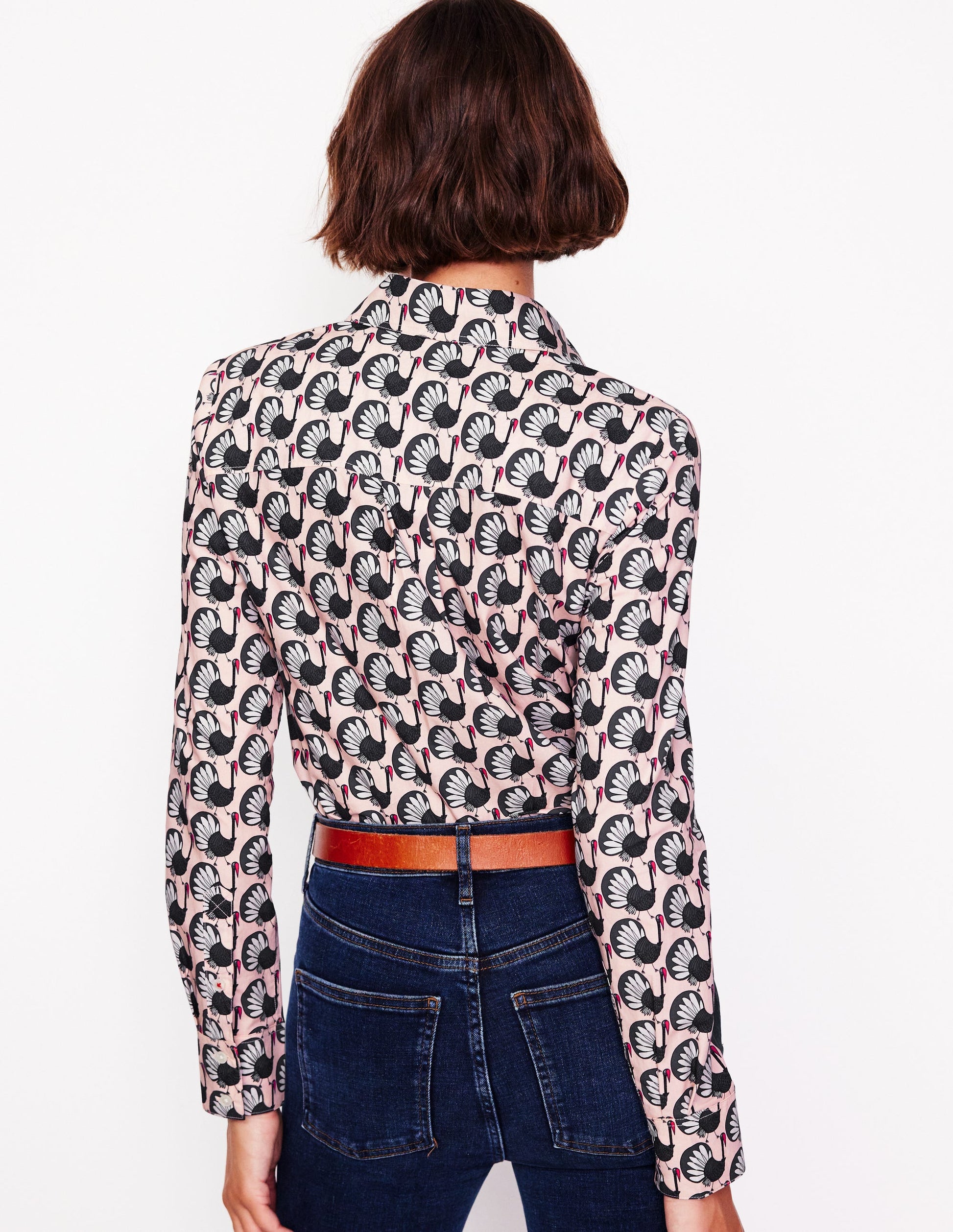 Sienna Cotton Shirt-Milkshake, Geo Turkey-3