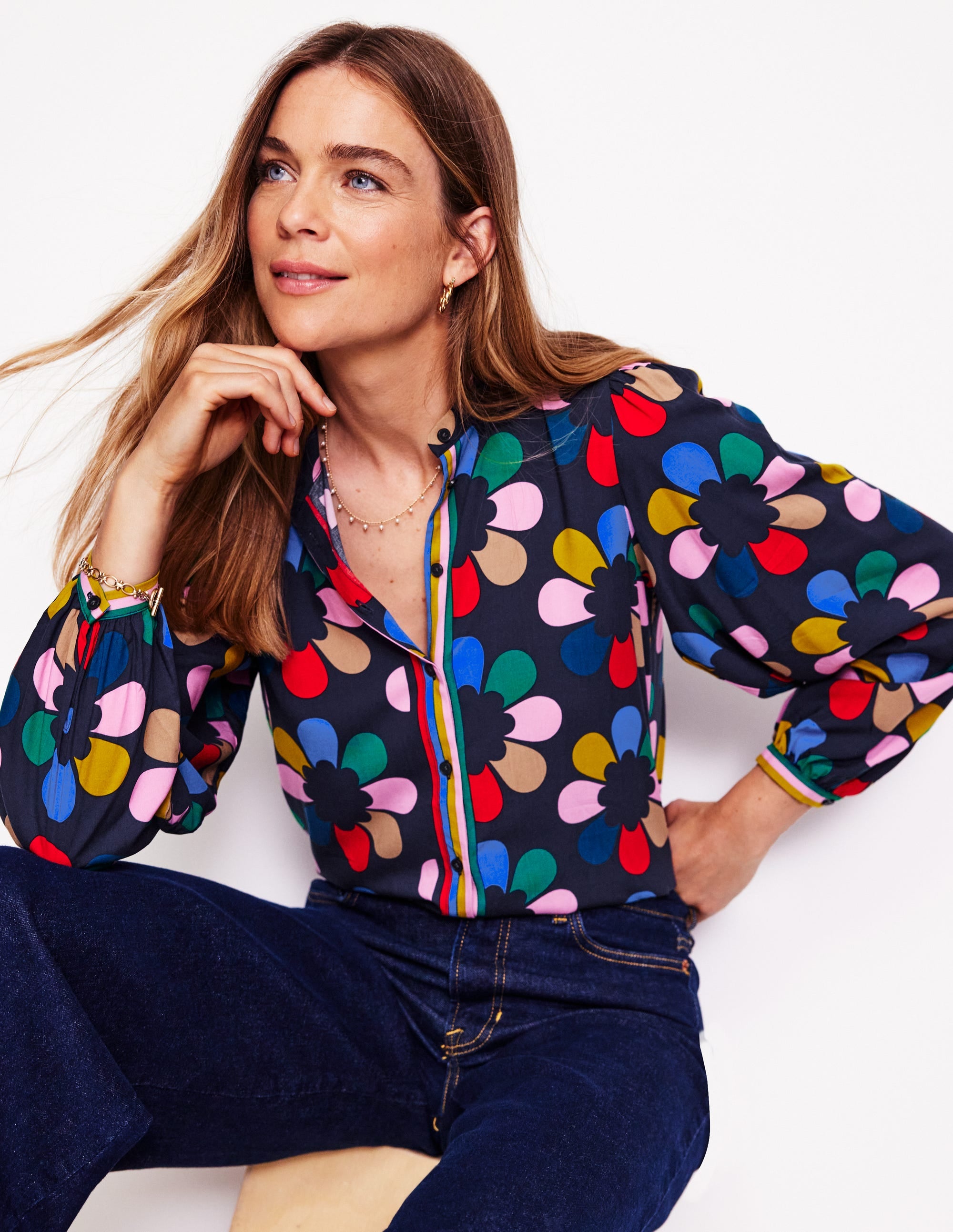 Theodora Blouse-Multi, Structured Petal - Image 1