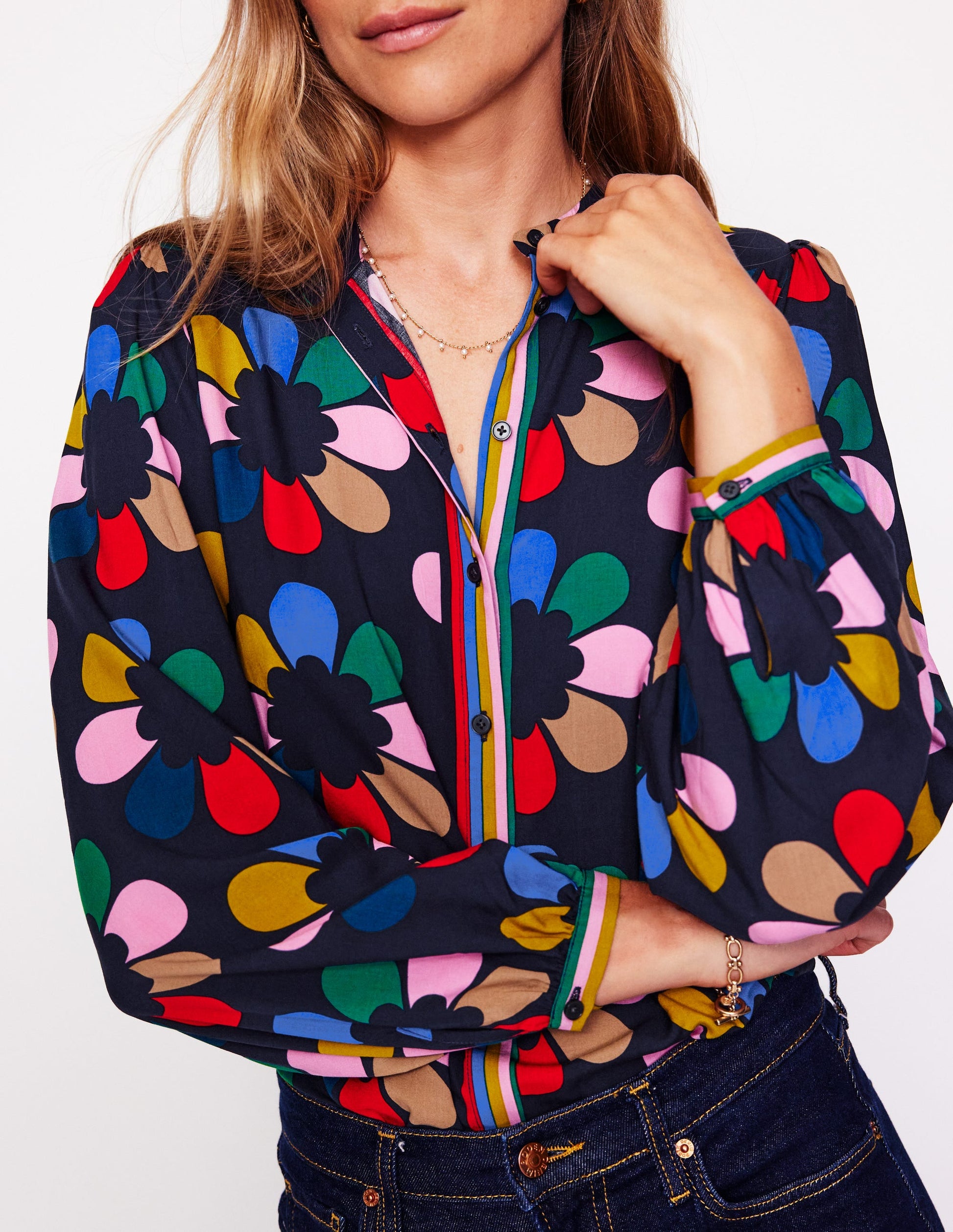 Theodora Blouse-Multi, Structured Petal-2