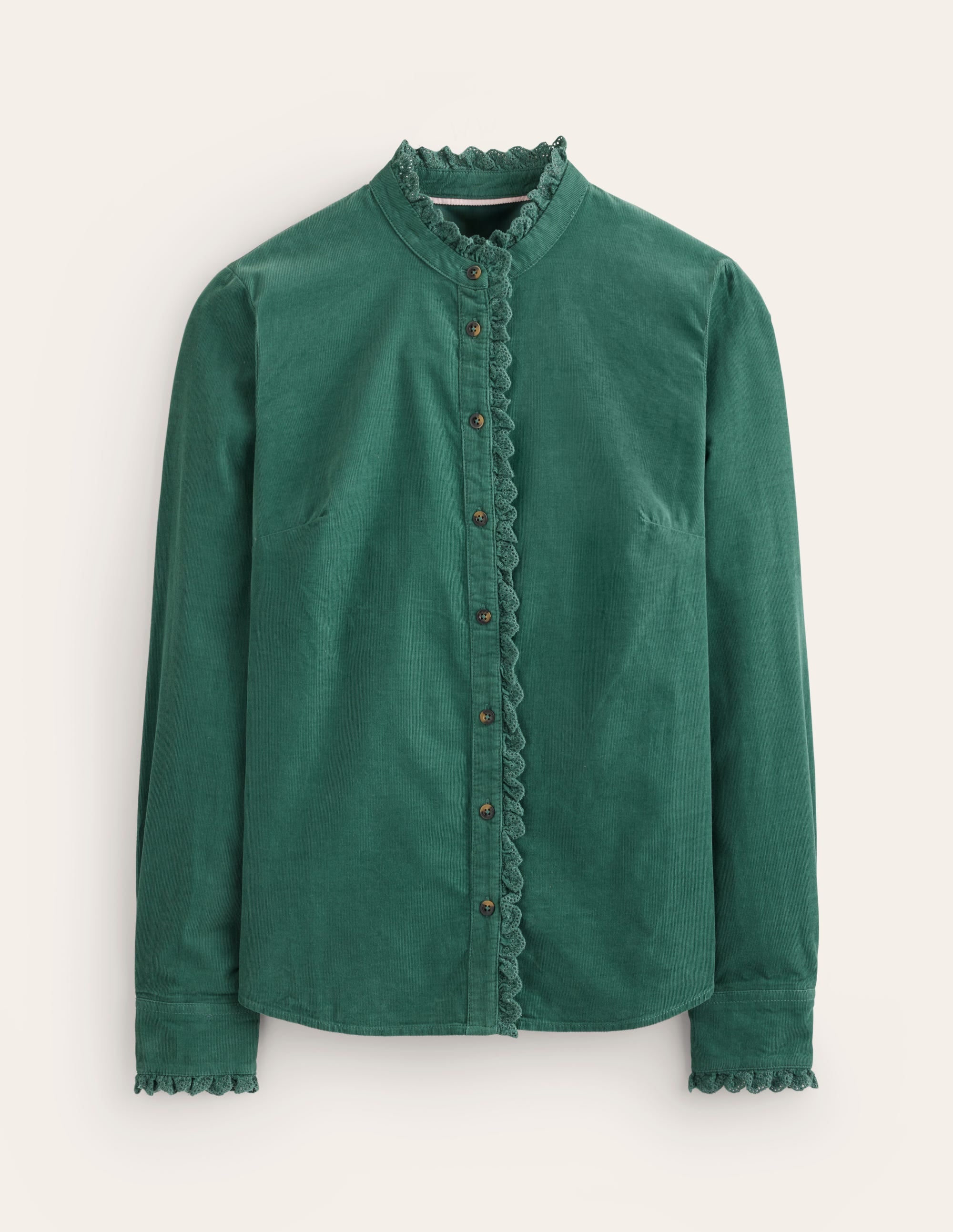 Phoebe Cord Shirt-Spruce Green - Image 5