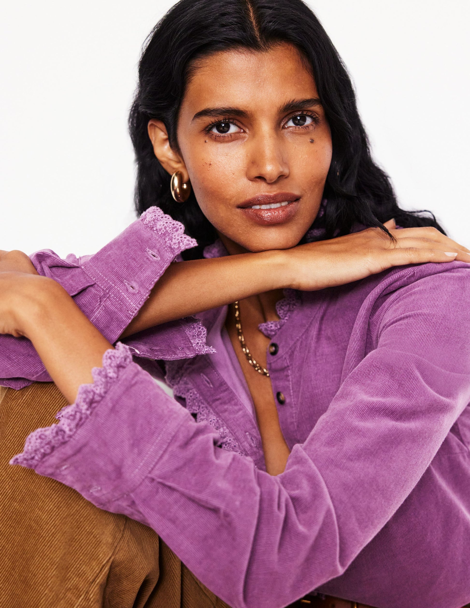 Phoebe Cord Shirt-Bramble Purple-1