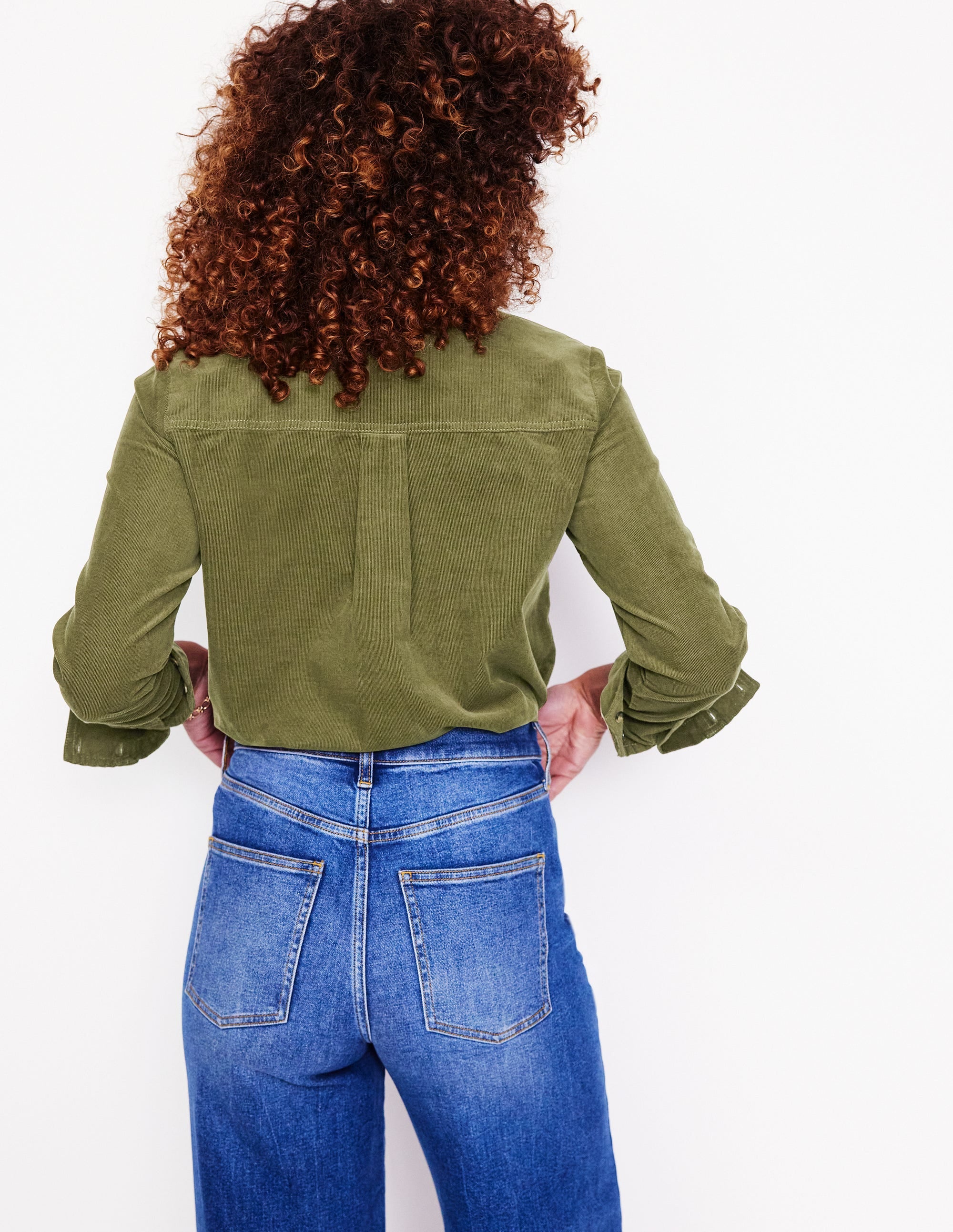 Sienna Cord Shirt-Woodland Green - Image 3